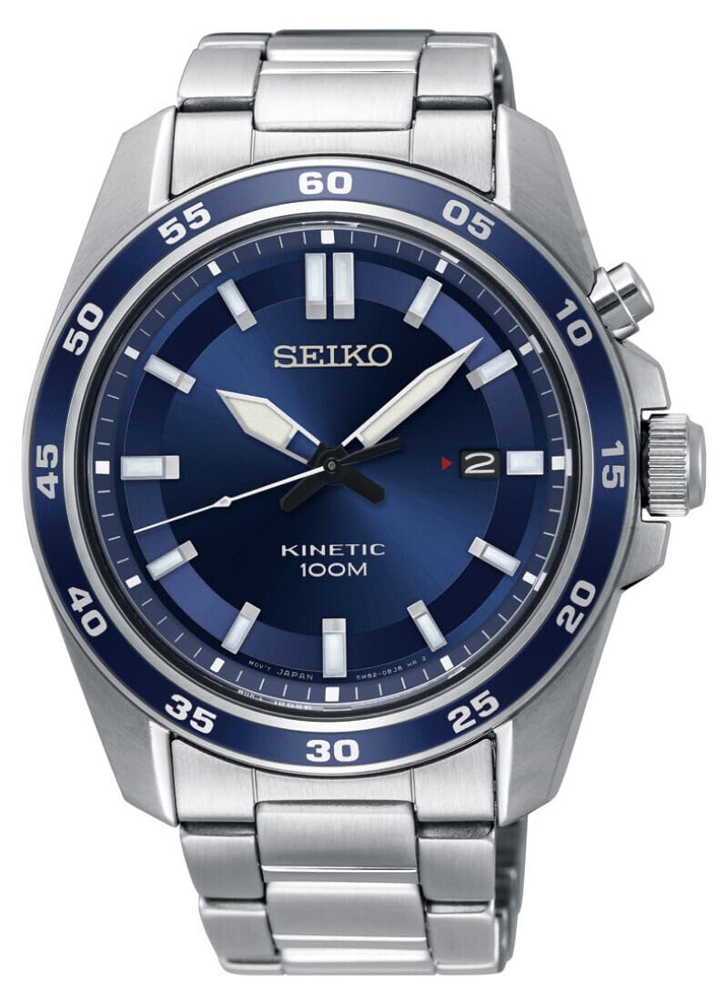 Seiko Herren-Uhr Kinetik Edelstahl mit Edelstahlband