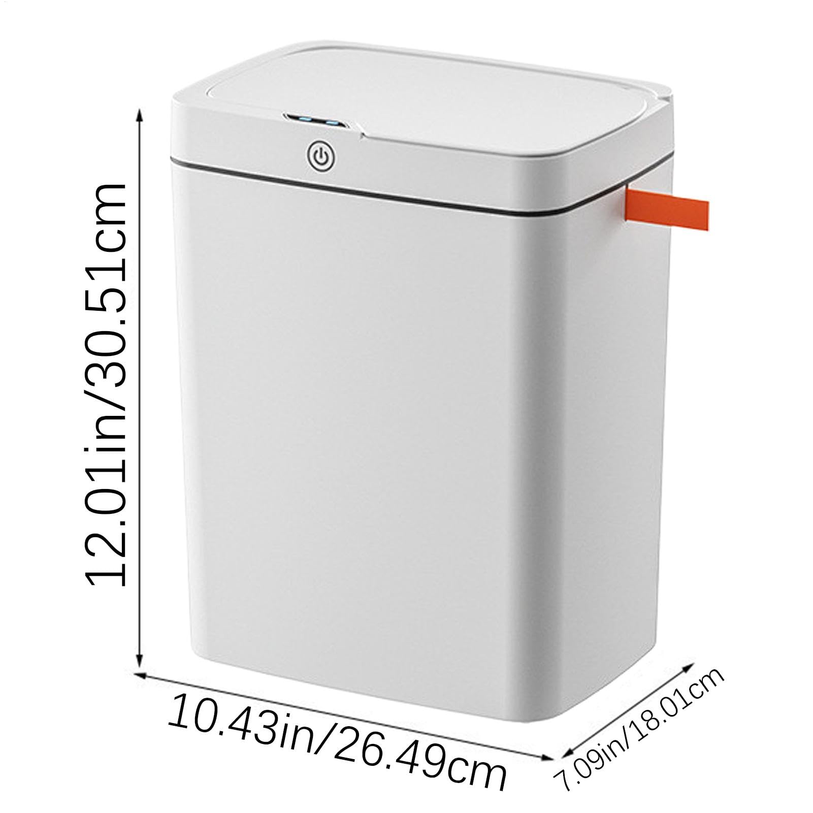 Bote de basura automático, Botes de basura sin contacto,Papelera Recargable USB - Cubo de basura impermeable para baño, cubo de basura inteligente de 15L para dormitorio, baño, cocina