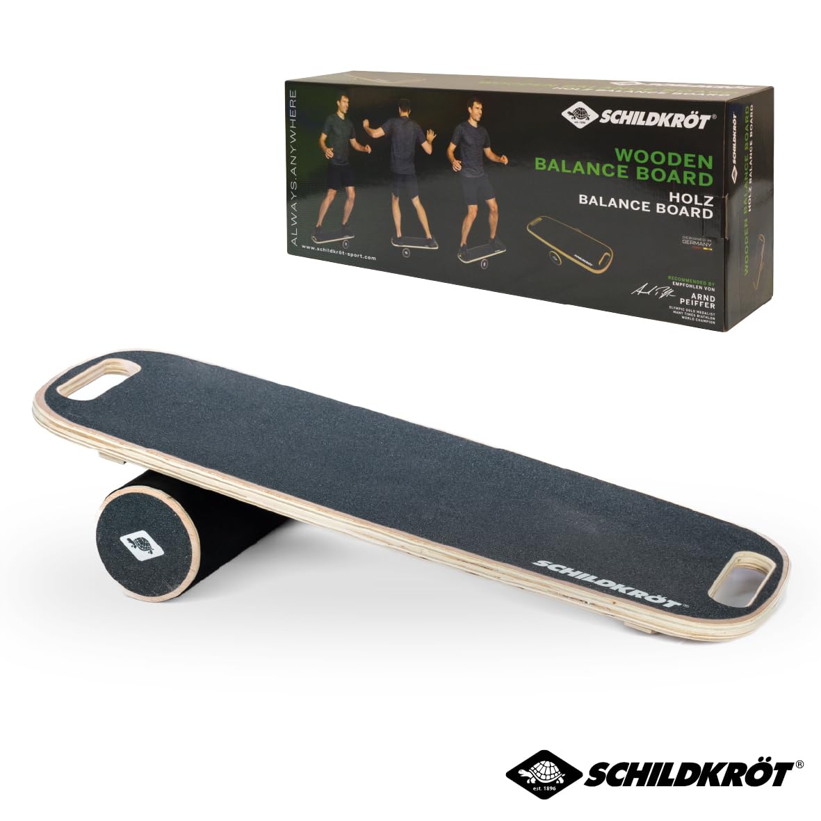 Schildkröt Balance Board, Tavola per Equilibrio in Vero Legno, Superficie Antiscivolo, Istruzione Incluse, 960243