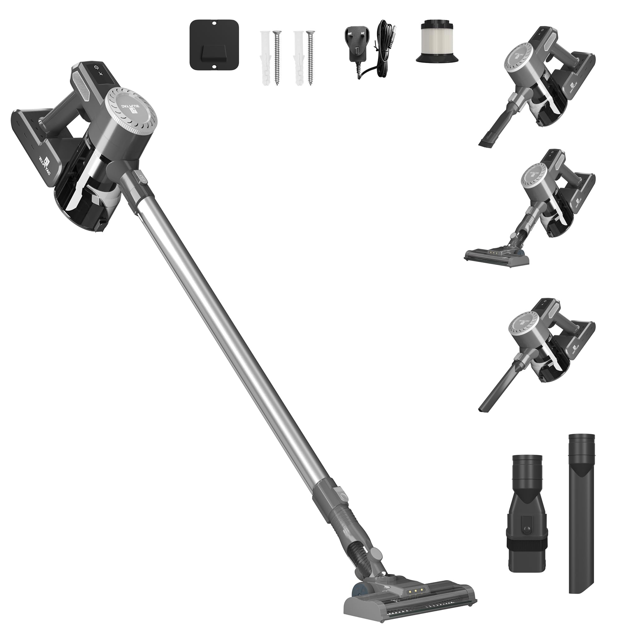 Cordless Vacuum Cleaner, 15KPa Powerful Suction, 3 in 1 Lightweight Stick Life Vac with Handheld, LED Light, Vacuum Mop for Hardwood Floor Carpet Car Pet Hair