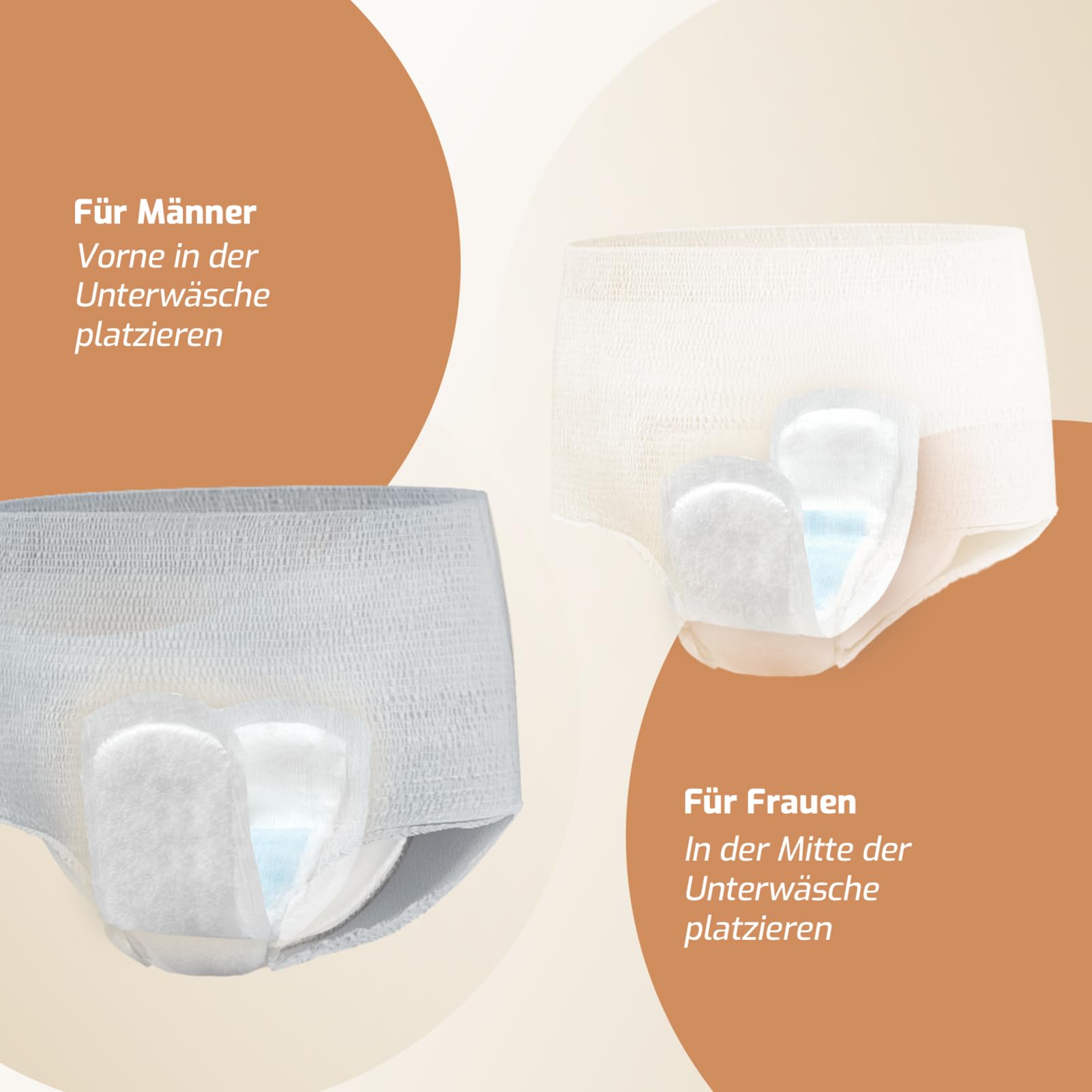SUNKISS Booster Pads für Erwachsenenwindeln/Pants, 120 Stück 4er Pack