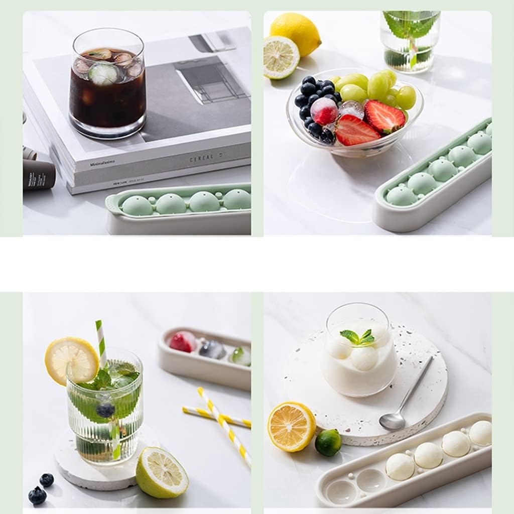 Ice Cube Large Capacity Ice Tray Household Freezer Ice Box With Lid Refrigerator Frozen Ice Cube (Color : Yellow)