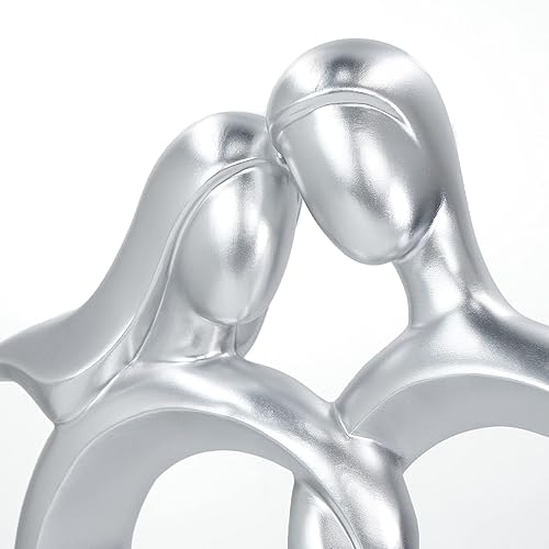 Miniatura 4 de DreamsEden Regalos románticos de boda para esposo y esposa para ella, escultura abstracta de corazón para pareja, estatuas decorativas de resina y