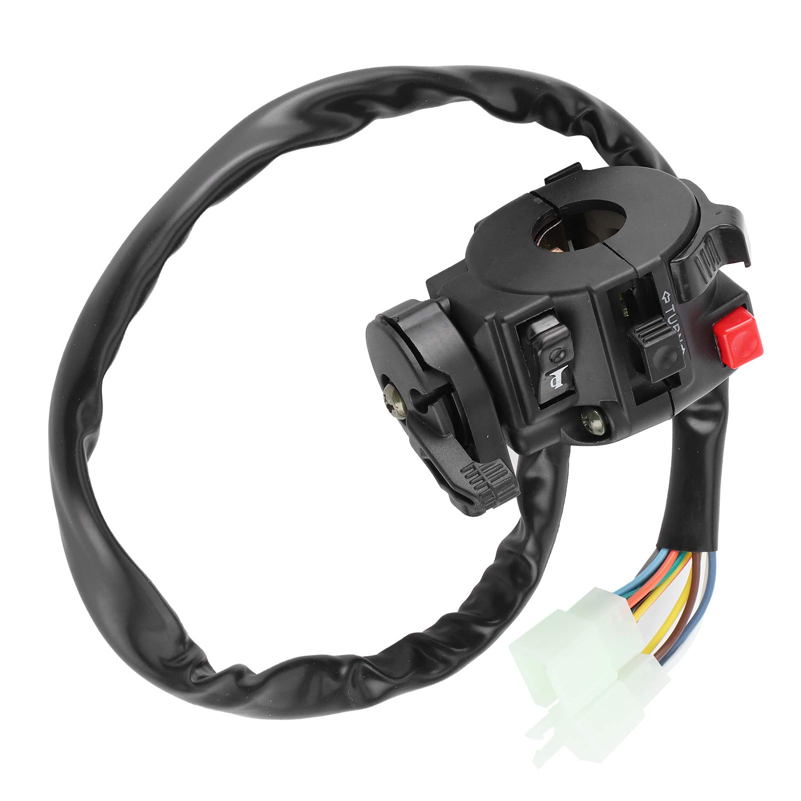 6 Fonctions 9 Fils côté Gauche Interrupteur de Commande assemblée Start Interrupteur de Starter, Interrupteur de Guidon 22mm 9 Broches 8 Fils adaptés pour Dirt Quad Bike