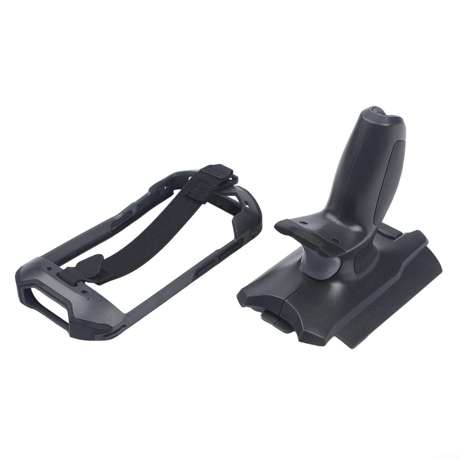 Paquete de 2 manijas de escáner y funda protectora para Zebra TC51 TC52 TC56 TC57, funda negra ABS con correa de muñeca para inventario logístico de almacén