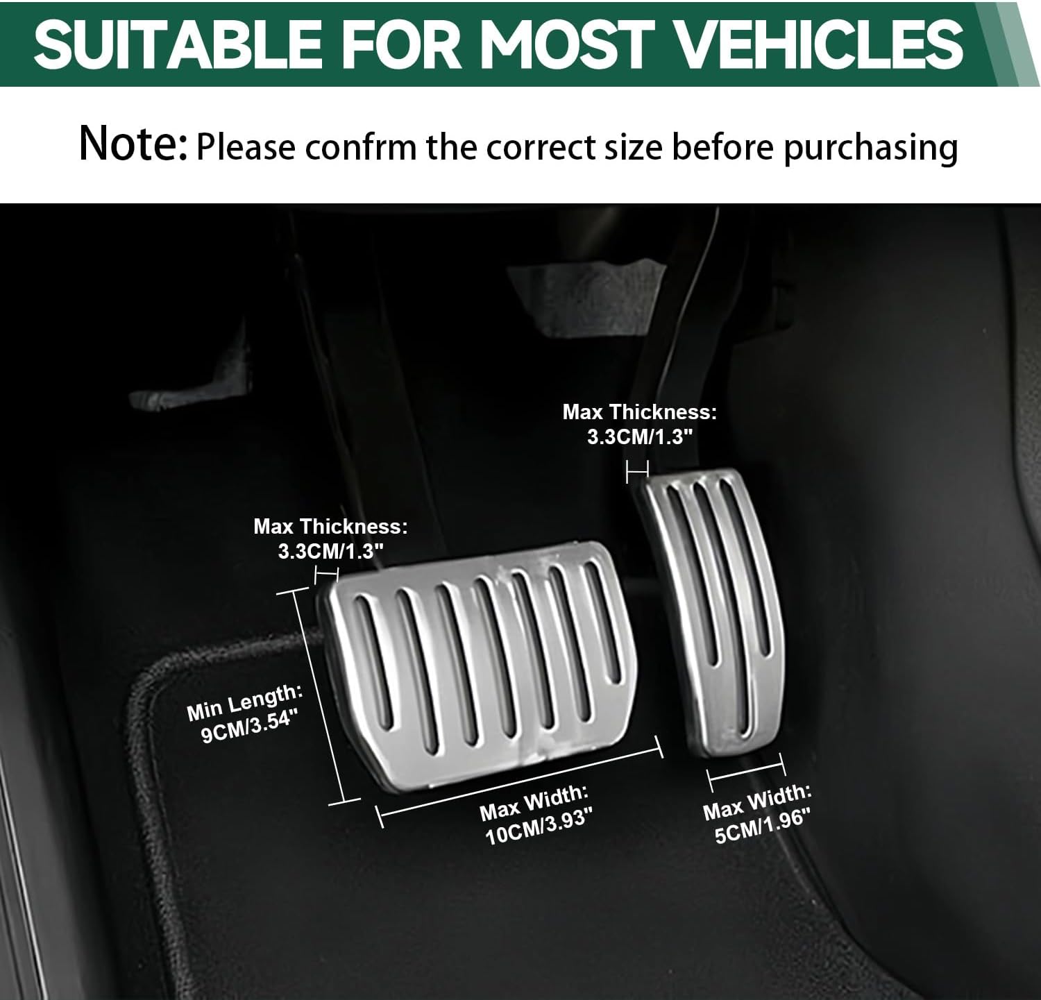 Gas and Brake Pedal Extenders,Universal Anti Slip Accelerator Pedal Extenders for Short People,Adjustable Car Pedal Extenders for Cars,Go Kart,Golf Carts