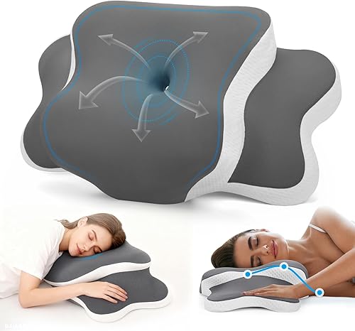 Cervical Pillow for Neck Pain Relief, Neck Support Pillows for Sleeping, Odorless Cooling Ergonomic Contour Memory Foam Pillows for Snoring,