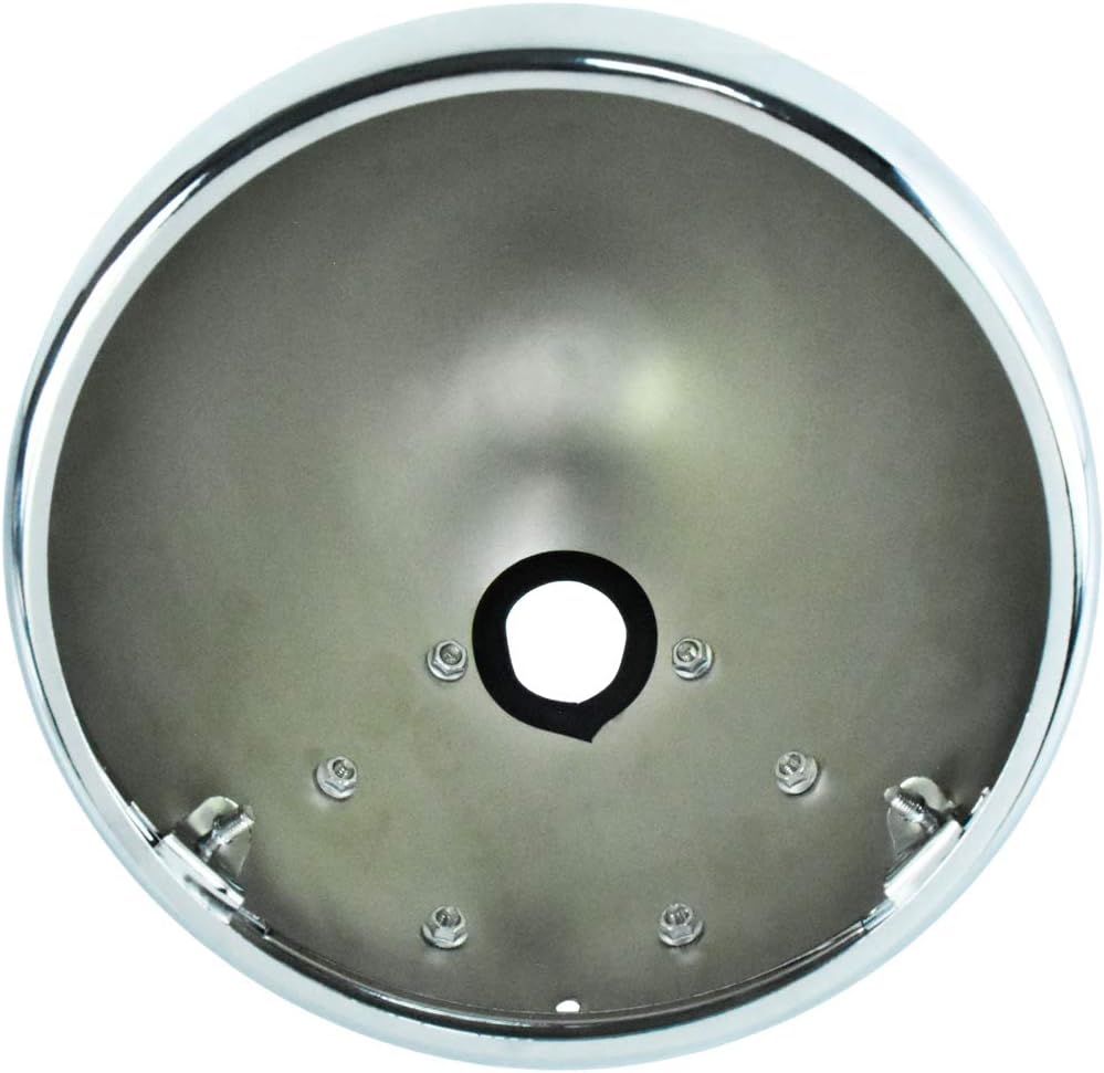 7" LED Headlamp Shell Protective Cover Motorcycle 7 Inch Head Lamp Bucket Compatible with Harley Kawasaki Chrome 1 Pcs