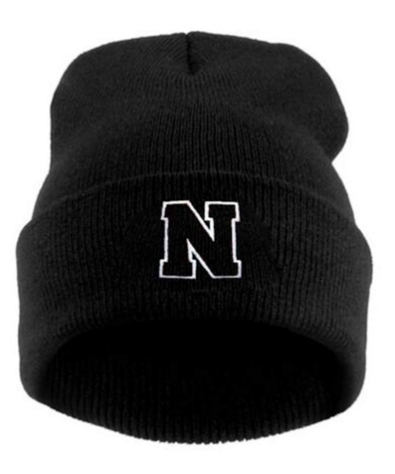 Mfaz Morefaz Ltd Boys N Kids Winter Beanie Hat Girl Cap Worm Hats Childre School Youth Sport Alphabet A-Z (N)