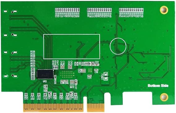 Micro SATA Cables GEN 5 PCIe x8 to MCIO 38P Dual Port AIC