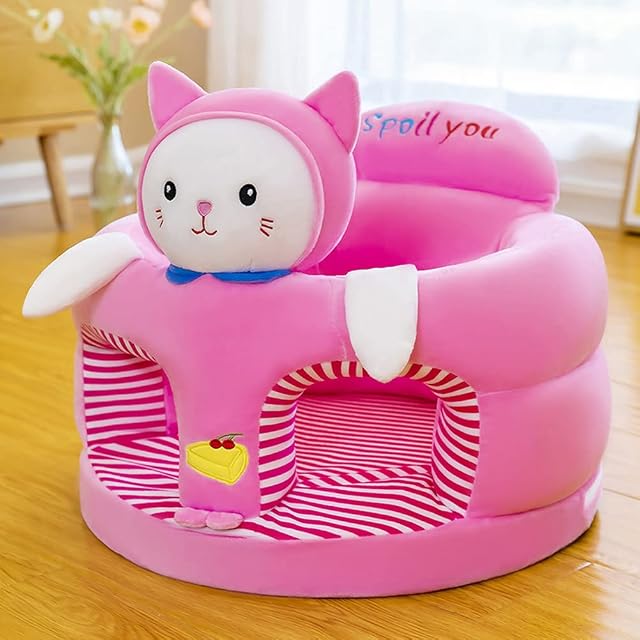 TUANTUAN 1 Pcs Baby Sitting Chair Cover Animal Shaped Kids Learning Sitting Chair Cover Support Sofa Infant Plush Seats Baby Sofa Seat Cover For Toddlers.(Only Cover)