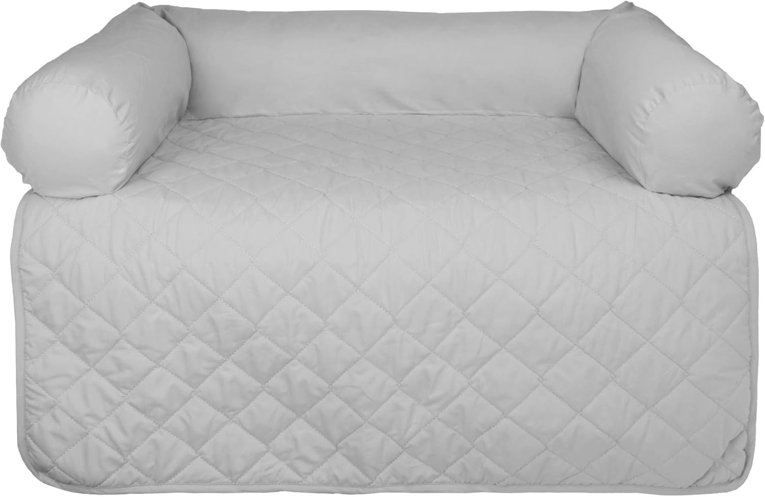 E-Living Store Pet Furniture Protector Non-Slip Water-Resistant Cover for Dogs and Cats with 3-Sided Bolster Soft Fabric - Medium, Cranberry