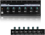 4 Channel Headphone Amplifier, Stereo/Mono Headphone Amp Splitter with 3.5mm,6.35mm,RCA Input. Four 3.5mm and 6.35mm Output. Studio Headphone Amplifier Mixer for Recording