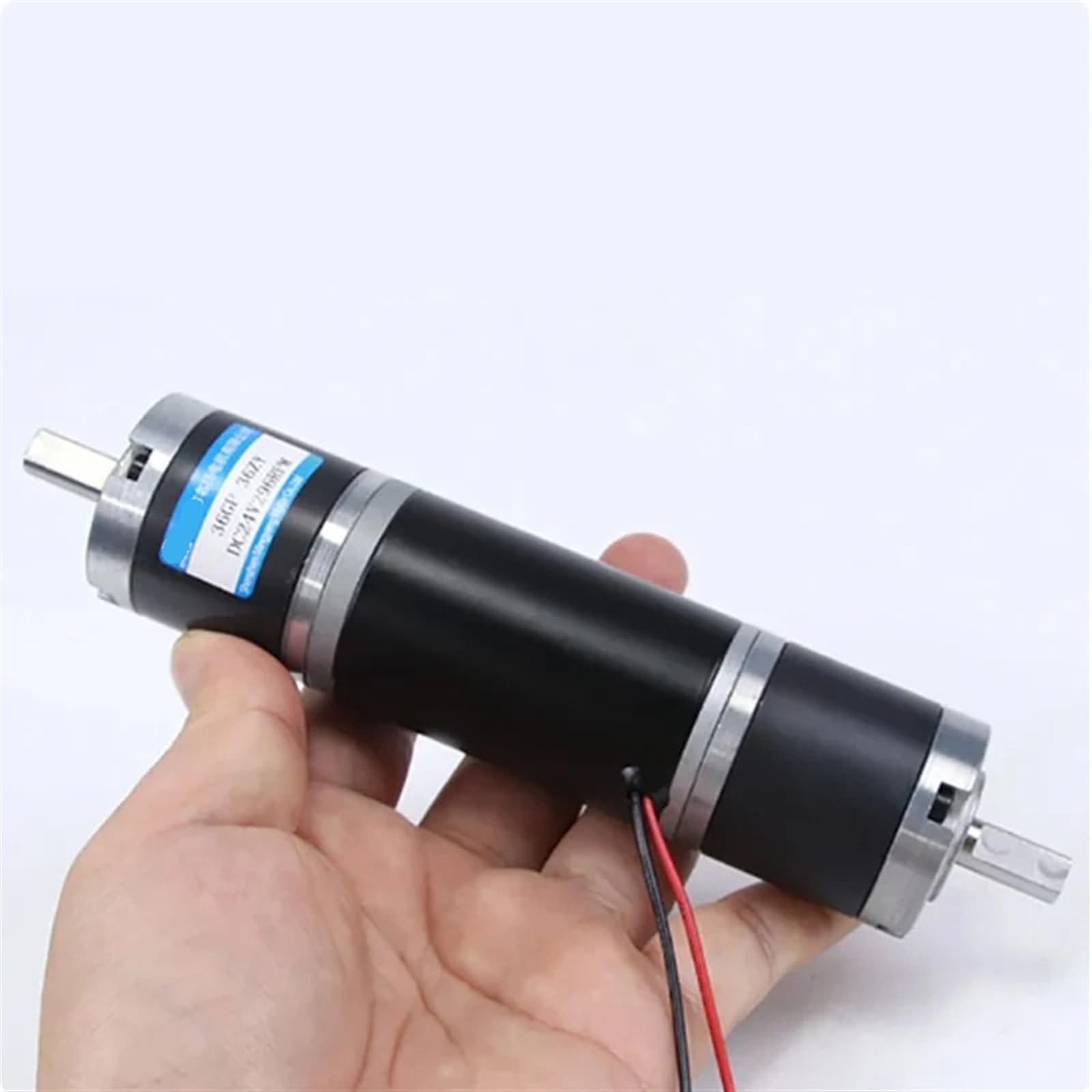 Planetarny silnik elektryczny 12 V 24 V 36 mm z podwójną przekładnią, silnik prądu stałego o regulowanej prędkości, może obracać się zgodnie z ruchem wskazówek zegara lub przeciwnie do ruchu wskazówek