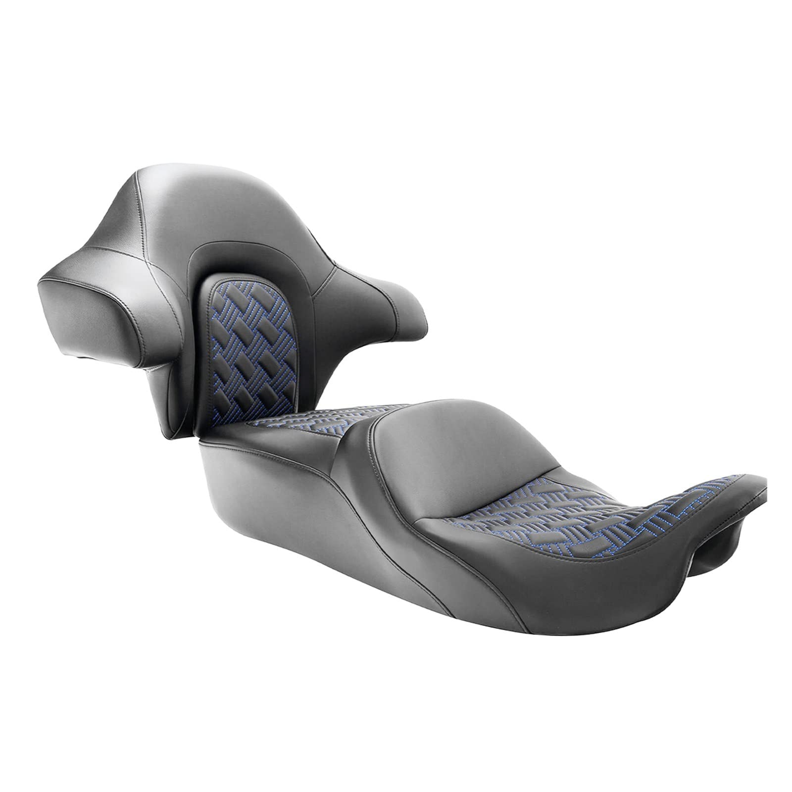 BHFENIUOU Driver & Passenger Seat & King Backrest Compatible With Harley Road King 2014-2021