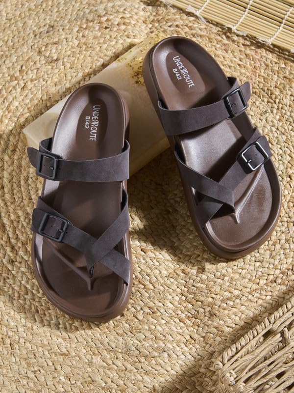 Image of UNDERROUTE mens Underroute Urgh 02 Stylish Durable Soft Footbed Synthetic Casual Sandals for Men Sandal