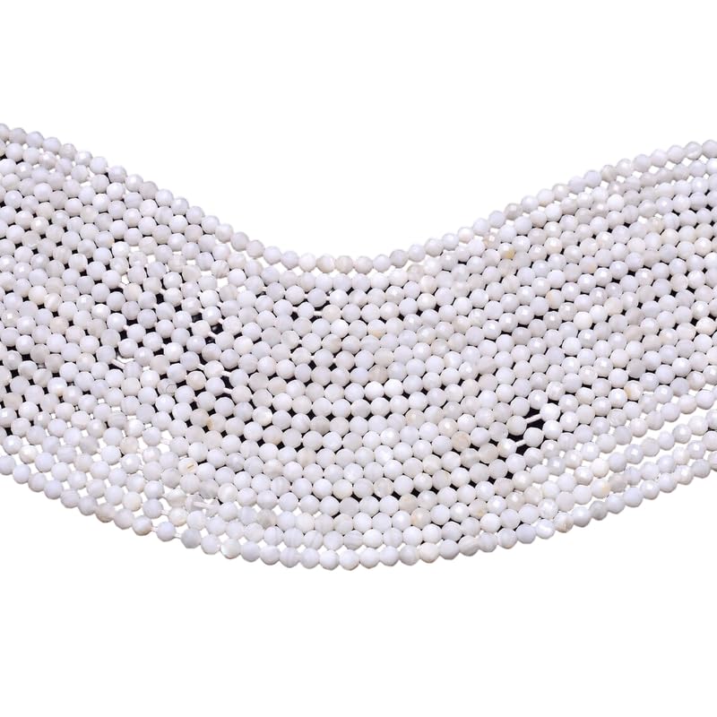 Perles en nacre micro-facettes de 2mm pour créer vos bijoux de mariage et accessoires d'été