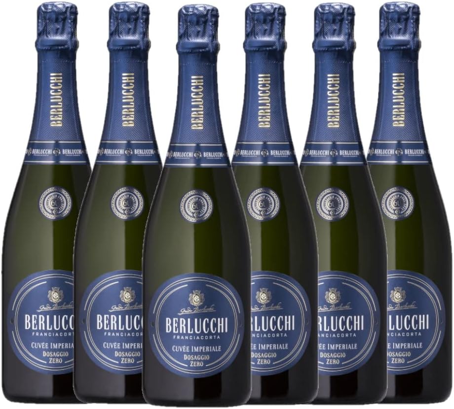 Berlucchi Franciacorta Cuvée Imperiale Dosage Zero Pas Dosè [ 6 Bottles x 750 ml ]