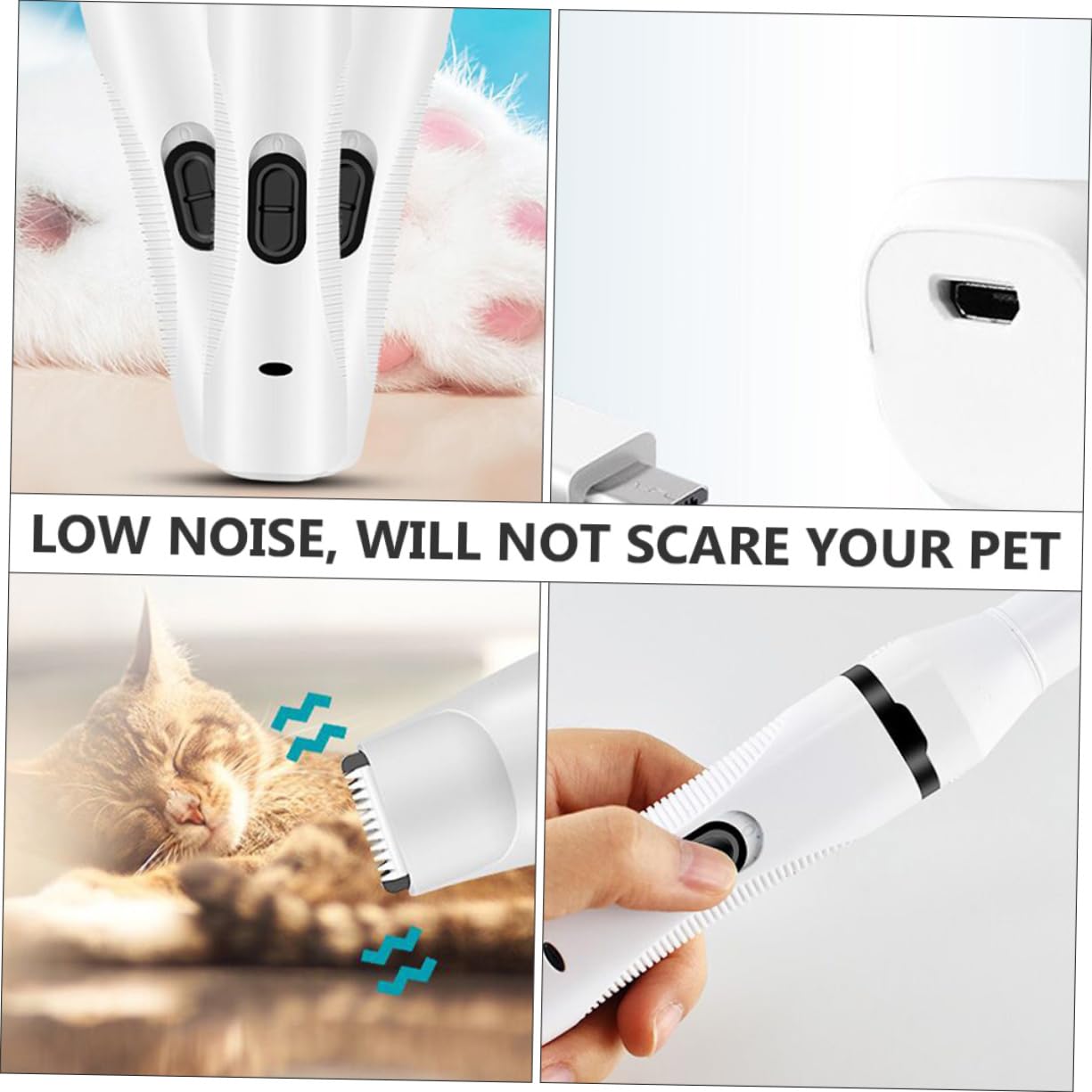 BESPORTBLE Cortauñas Eléctrico para Mascotas Cortapelos para Perros Multifuncional Recortador de Uñas para Gatos y Perros para Cuidar las Uñas de Tus Mascotas Casa