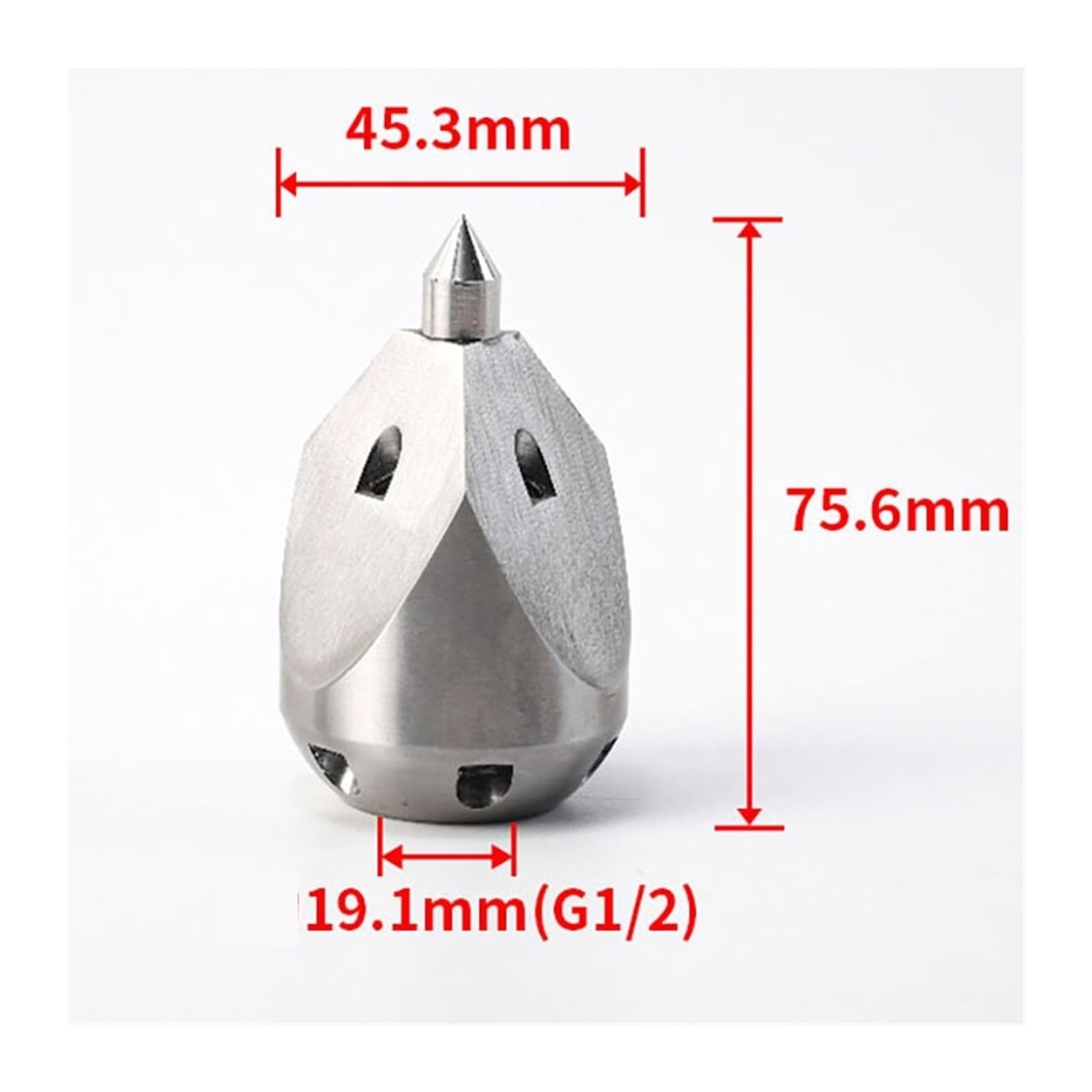 Boquilla De Alcantarillado Con Punta De Lanza De 1/2" | Boquilla de alcantarillado de 1/2 pulgada, boquilla de punta de lanza, acero inoxidable, dragado de tuberías