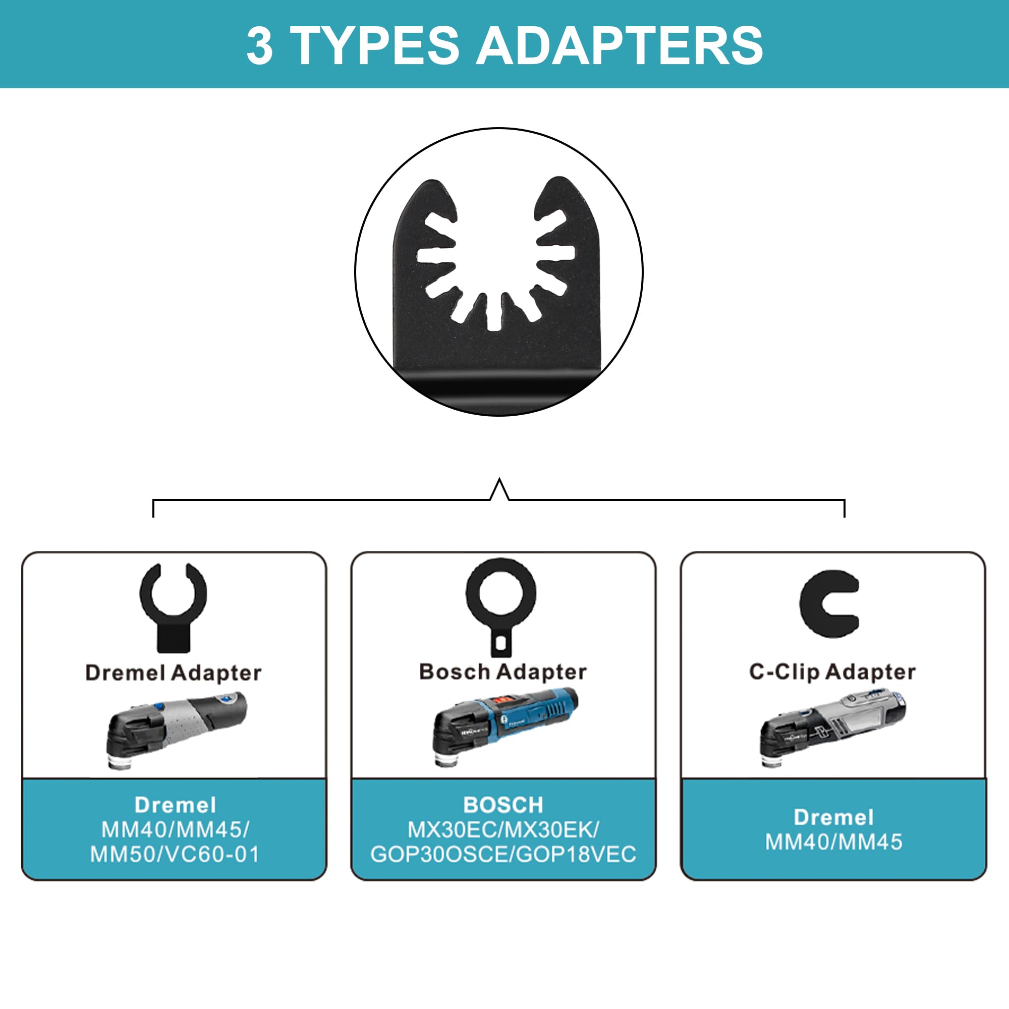 16PCS Titanium Oscillating Tool Blades Kit, Universal