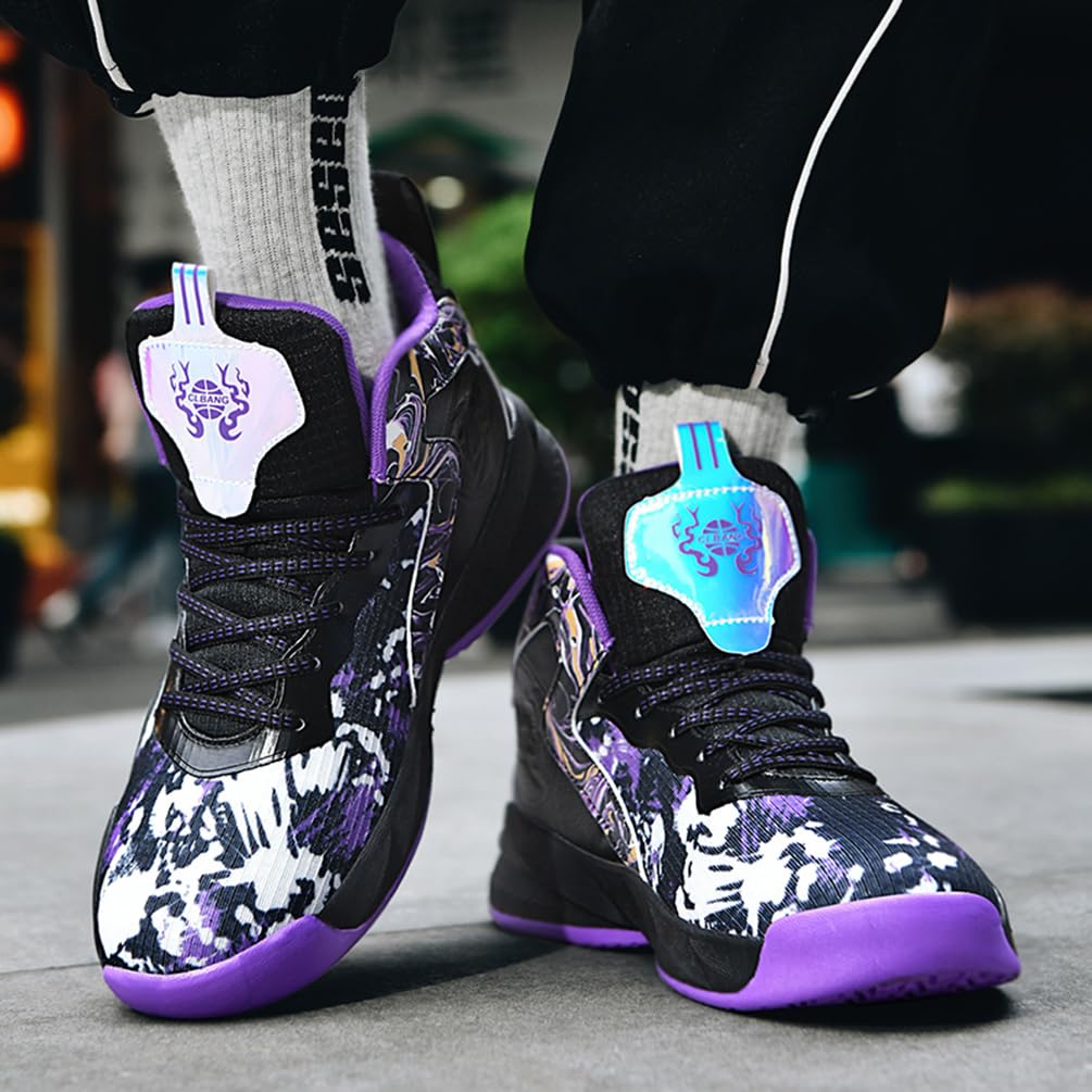 Zapatillas de Baloncesto Hombre Antideslizantes Zapatos de Baloncesto Unisex Ligeras Transpirables Masculinos Aire Libre Deportivas Zapatillas Correr Gimnasio