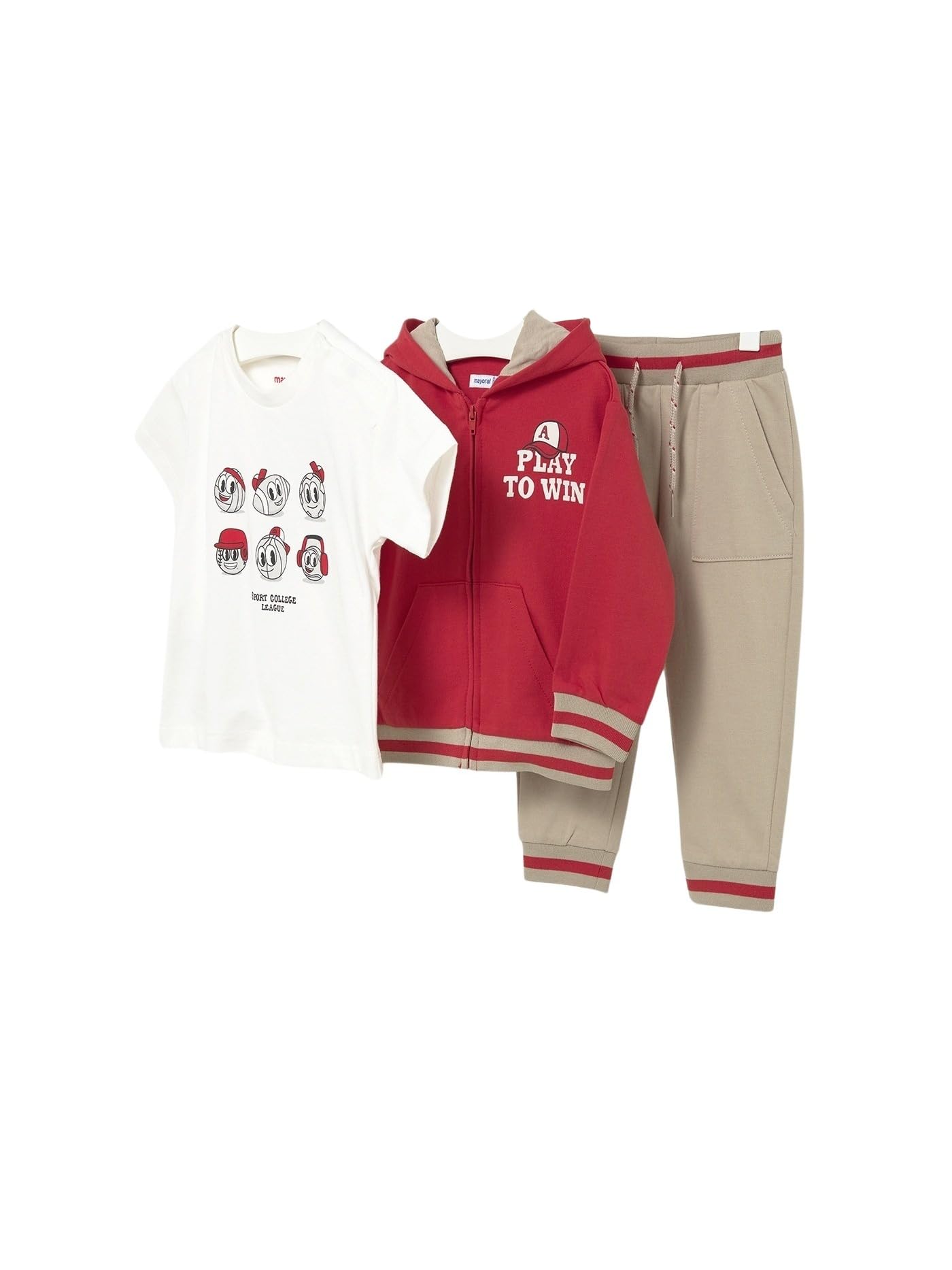 Mayoral Chandal 3 piezas camiseta para bebé niño Tomate