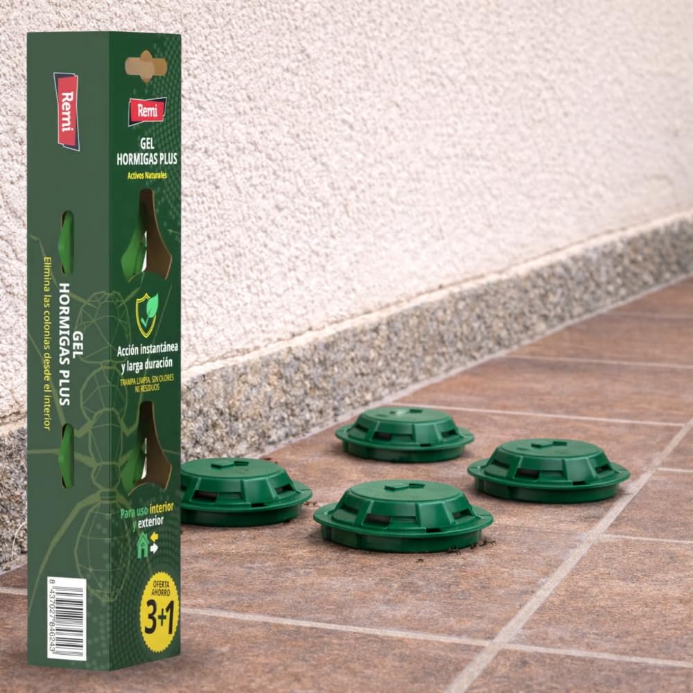 Remi Hogar Defens Gel Hormigas | Pack 4 Trampas Insecticida Hormigas | Cebo Insecticida Listo para Usar | Elimina Hormigas y el Hormiguero | Uso Interior y Exterior | Alta eficacia | Listo para Usar — view 2