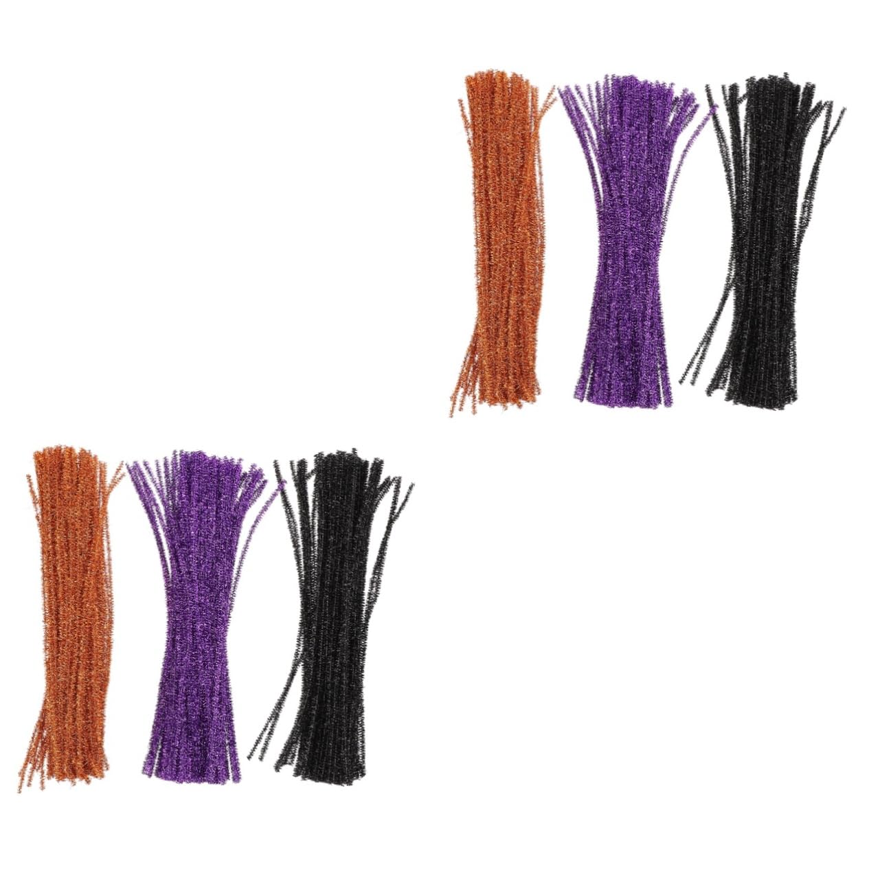 OSALADI 2sets 300pcs Colored Chenille Sticks Glitter Tinsel Crafting Supplies for DIY Projects Flexible and Bendable for Adults Crafting Fun for Creative Decorations Random Color 300pcs*2