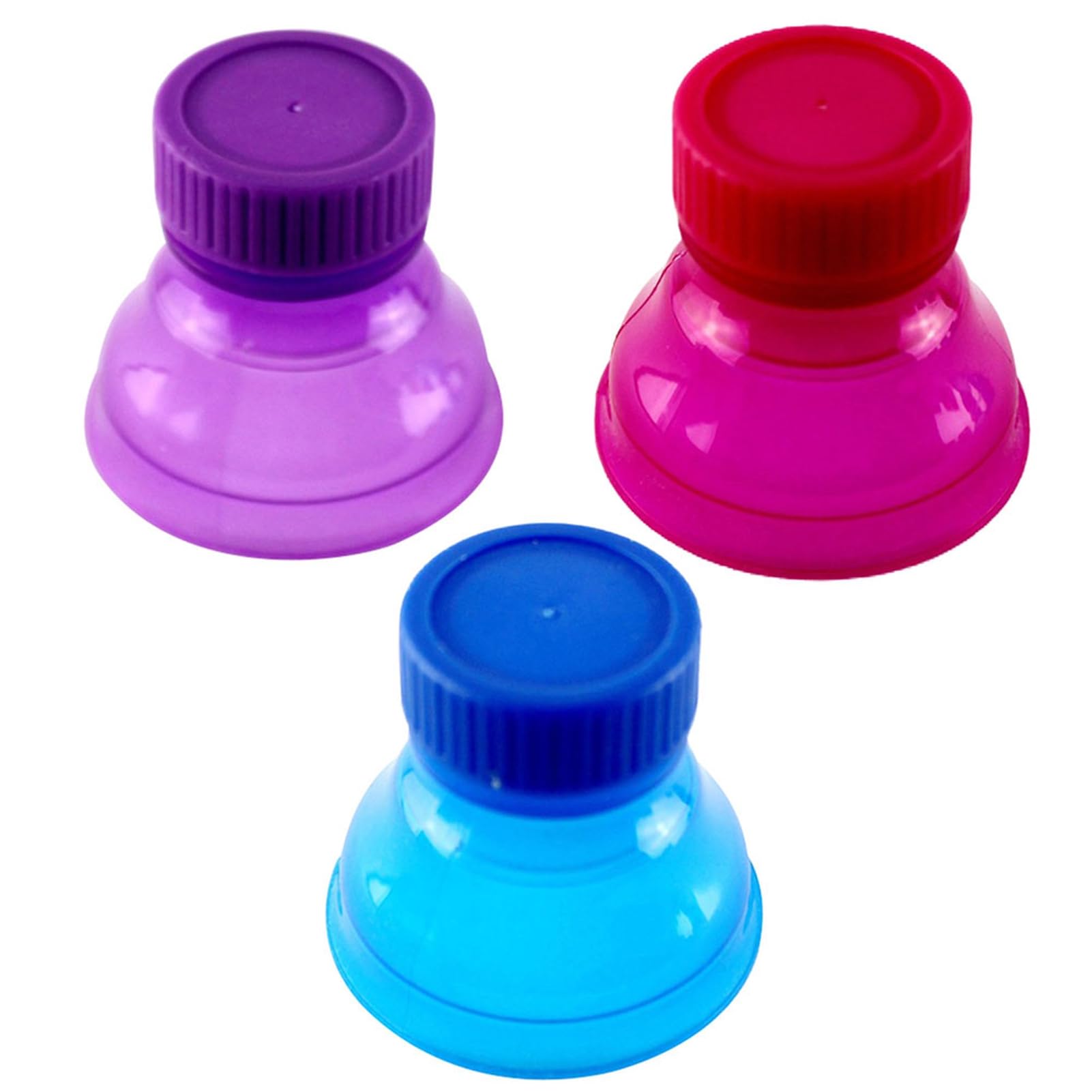 Ulafbwur Random Color# Pp 3Pcs Reusable Leakproof Caps Soda Drink Beverage Saver Zip-Top Can Cover Lid