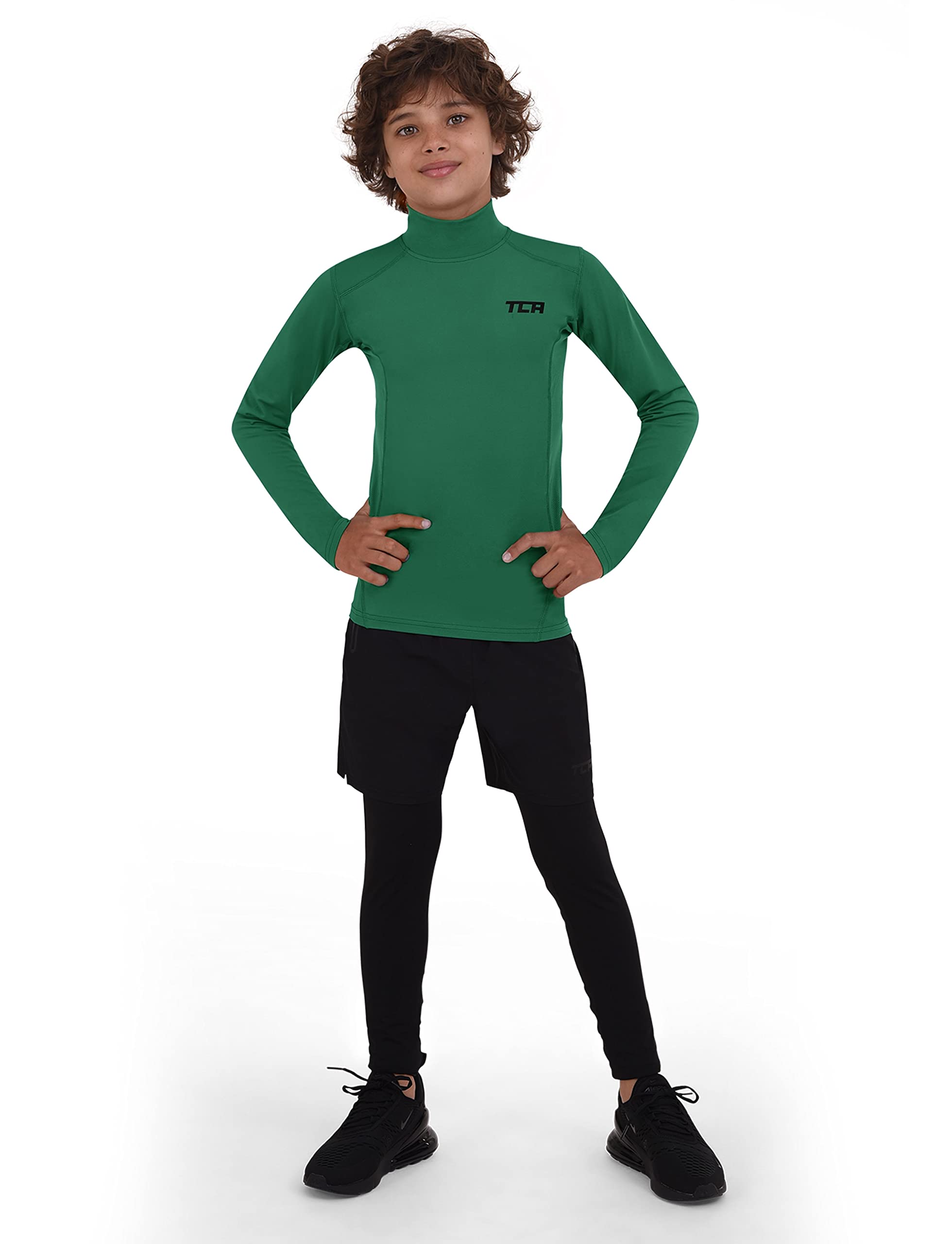 TCA Hyperfusion Compression Base Layer Maglia Manica Lunga sotto Maglia da Uomo e Ragazzo - Girocollo