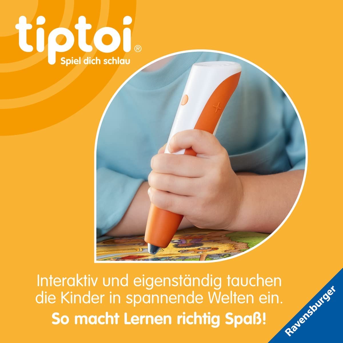 tiptoi Ravensburger zestaw z literami (książka dla dzieci) + długopis 00110 + mapa świata dla dzieci, zabawka edukacyjna dla dzieci