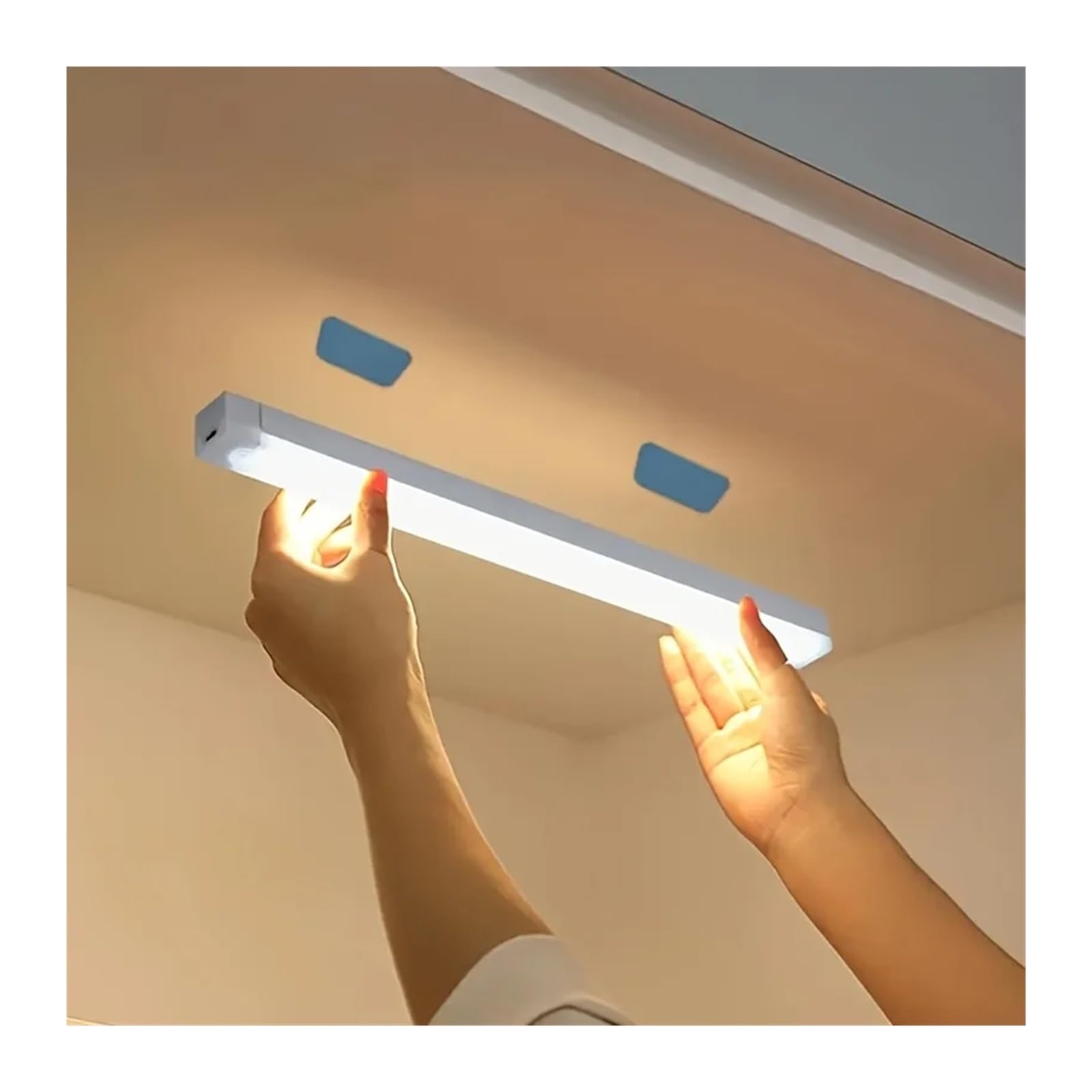 Aplique de Pared LED, 10 Piezas de luz LED con detección de Movimiento, Utilizado para armarios y gabinetes, iluminación Interior de bajo Consumo, con función de luz Nocturna (luz cálida 10 cm)