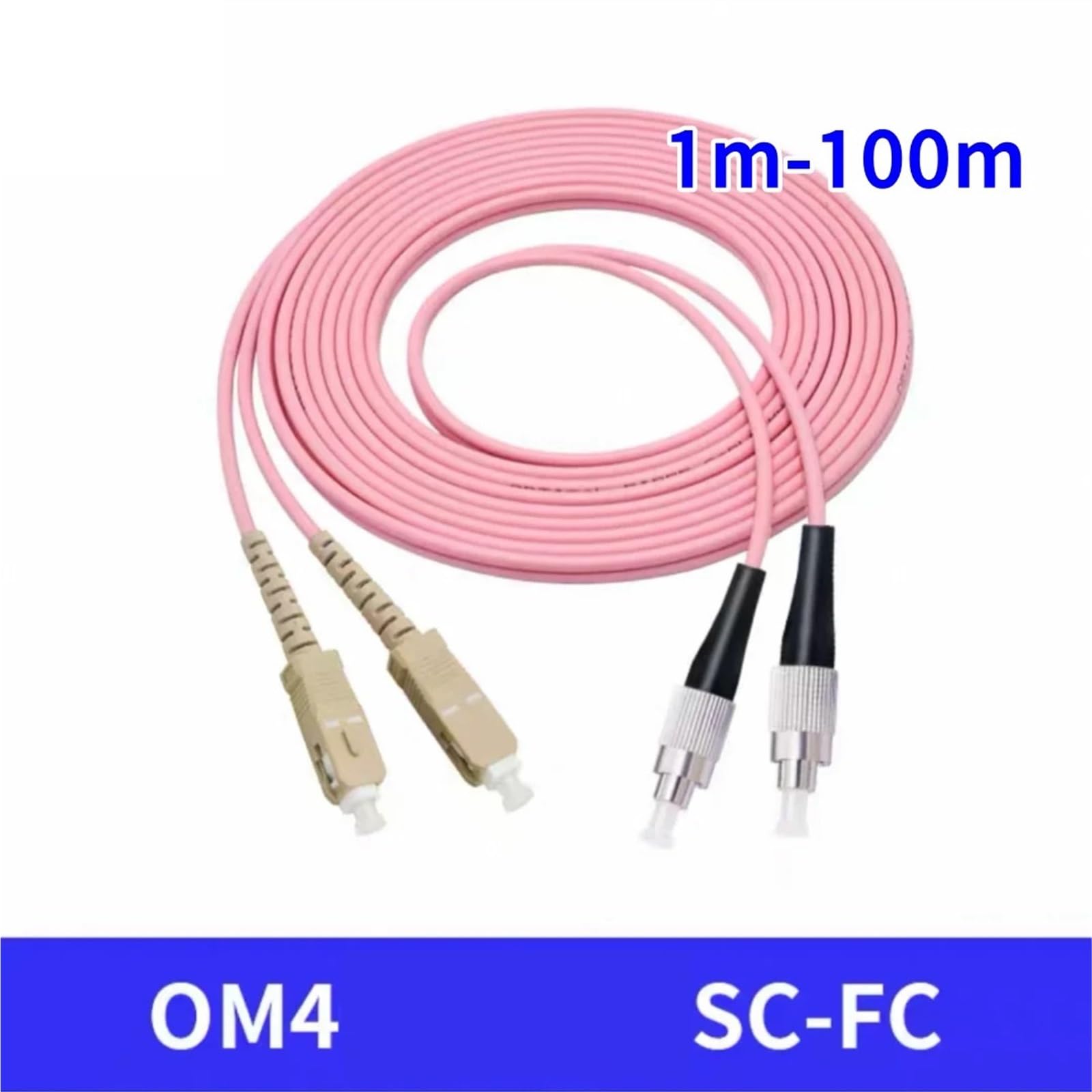 Câble de raccordement à fibre optique SC-FC OM4 Duplex 1-100 m FC-SC(ask-us customisé)