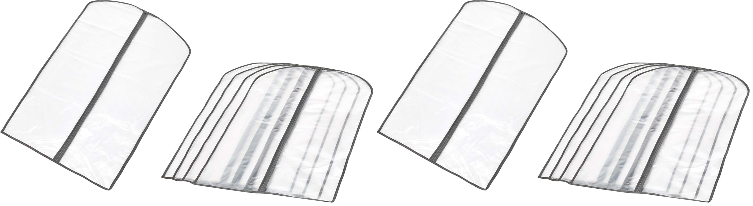 Amazon Basics Lot de 10 housses à vêtements en PEVA et avec fermeture Éclair