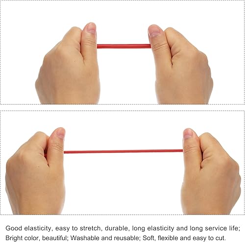 Vista 577 de PATIKIL Cuerda elástica elástica de 1/8 pulgadas, 11 yardas (0.118 in x 32.8 ft), color verde militar para manualidades, correas de gancho