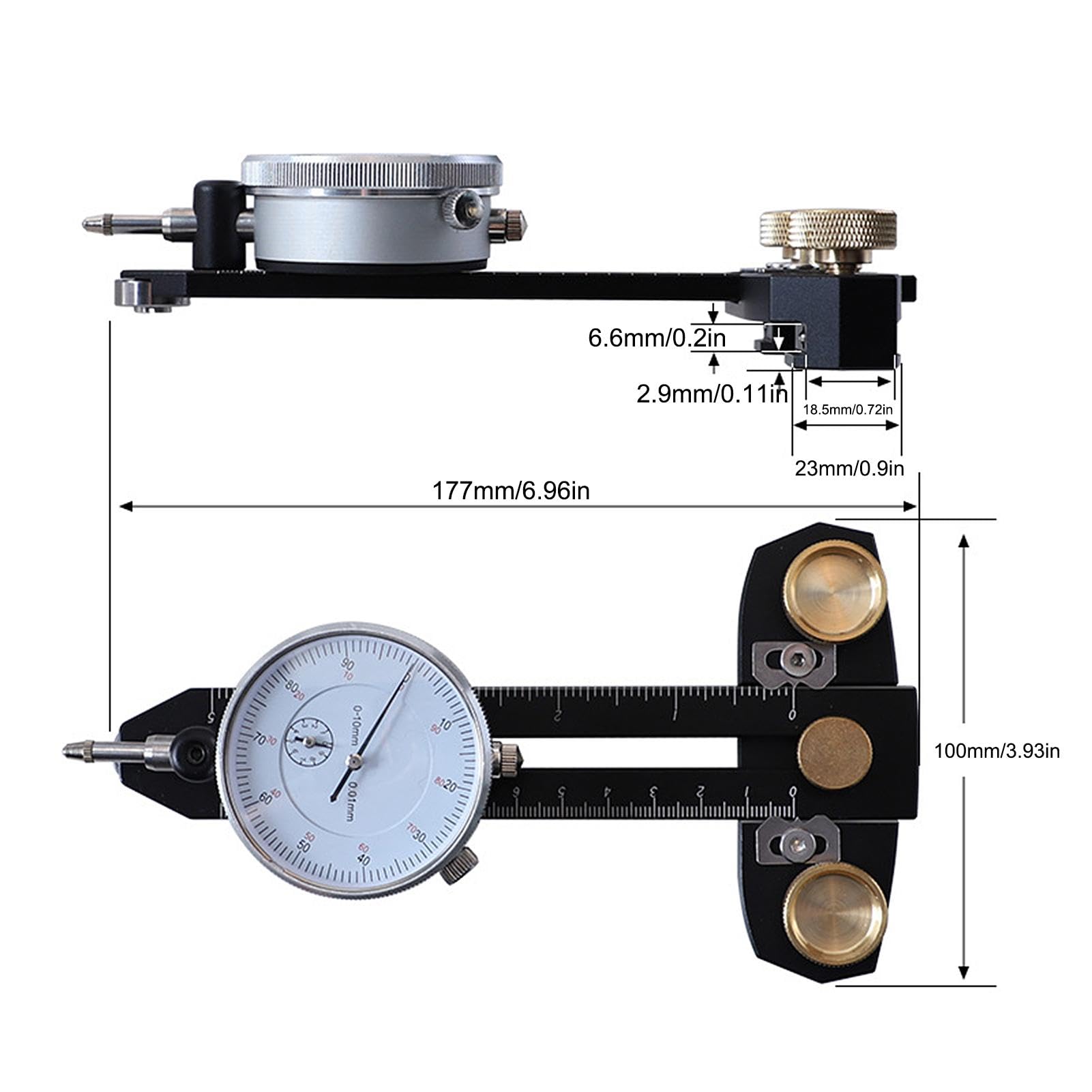 Tischsägen-Winkellehre | Tischsägen-Gehrungslehre | Tischsägenlehre | 1,9 cm Breite eloxierte Aluminiumstange zum Ausrichten und Kalibrieren von Werkstattmaschinen, Tischsägen, Bandsägen und | 9 cm Breite eloxierte Aluminiumstange zum Ausrichten und Kalib