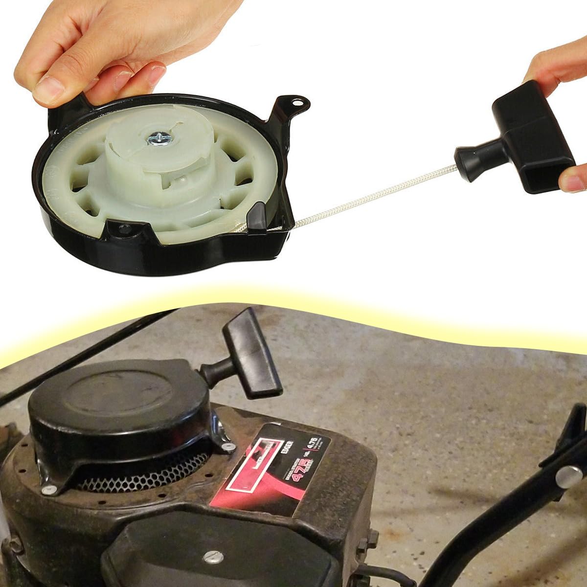 ZAMDOE Avviamento a Strappo 499706 690101 Sostituzione del Gruppo avviamento a Strappo per Briggs & Stratton 091212 092200 093400 09C900 09D900 09L900 10b902 10T502 10a902 Tosaerba a Motore