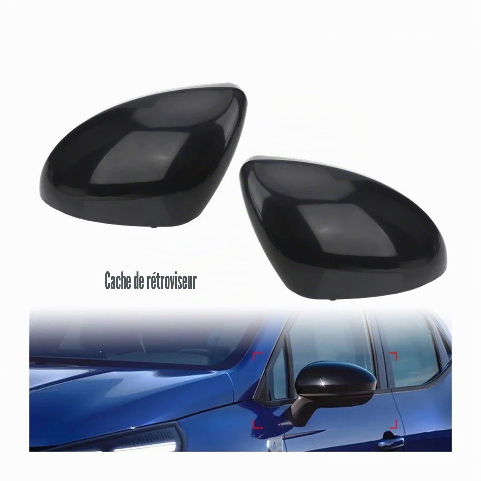 coques de rétroviseur de voiture Pour Clio 4 5 MK4 MK5 2012 2013 2014 2015 2016 2017 2018 2019 2020 2021 2022 2023 2024 2025 Couvercle De Rétroviseur Latéral(4-Right White4)