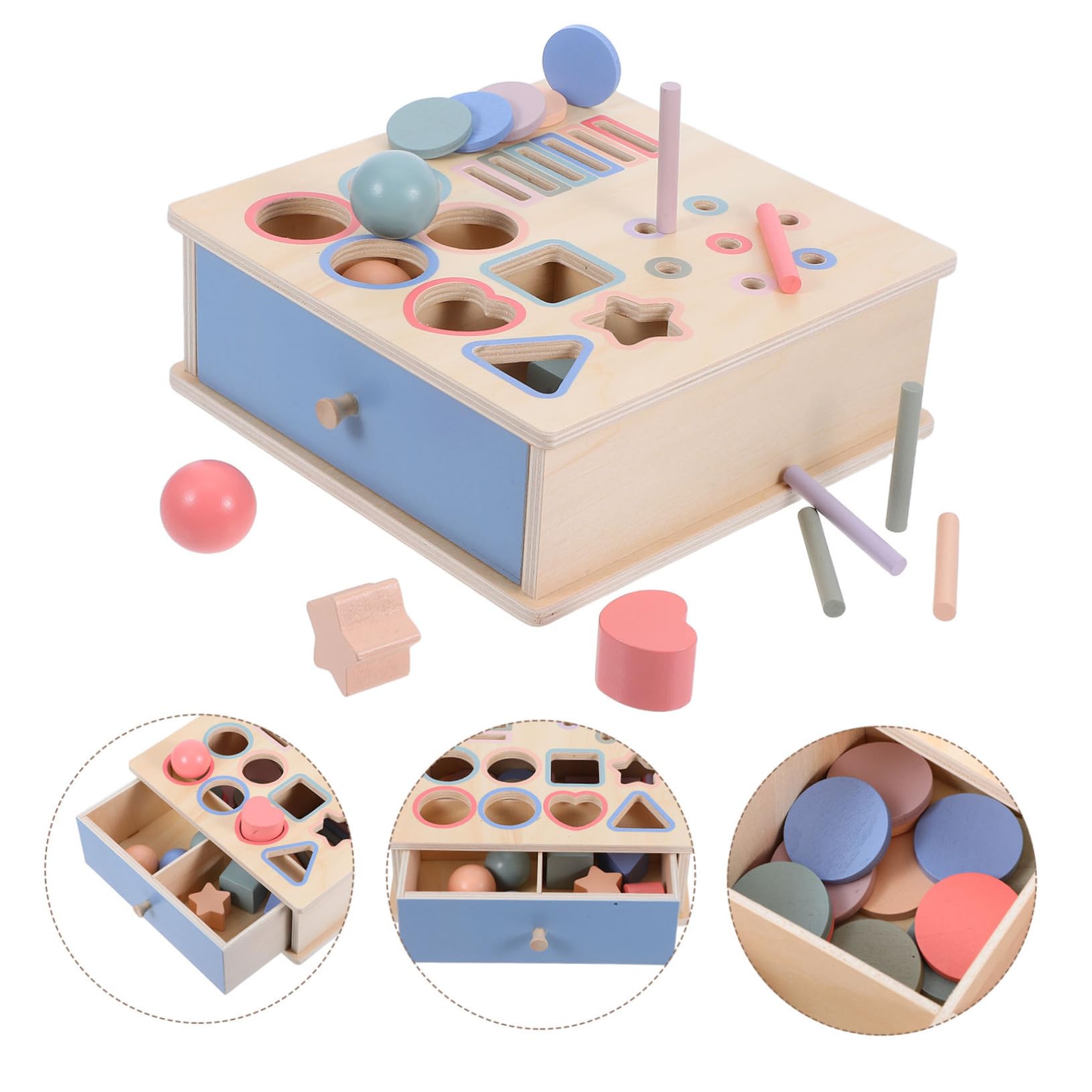Juguete Montessori de Clasificación de Monedas de Madera para Bebés