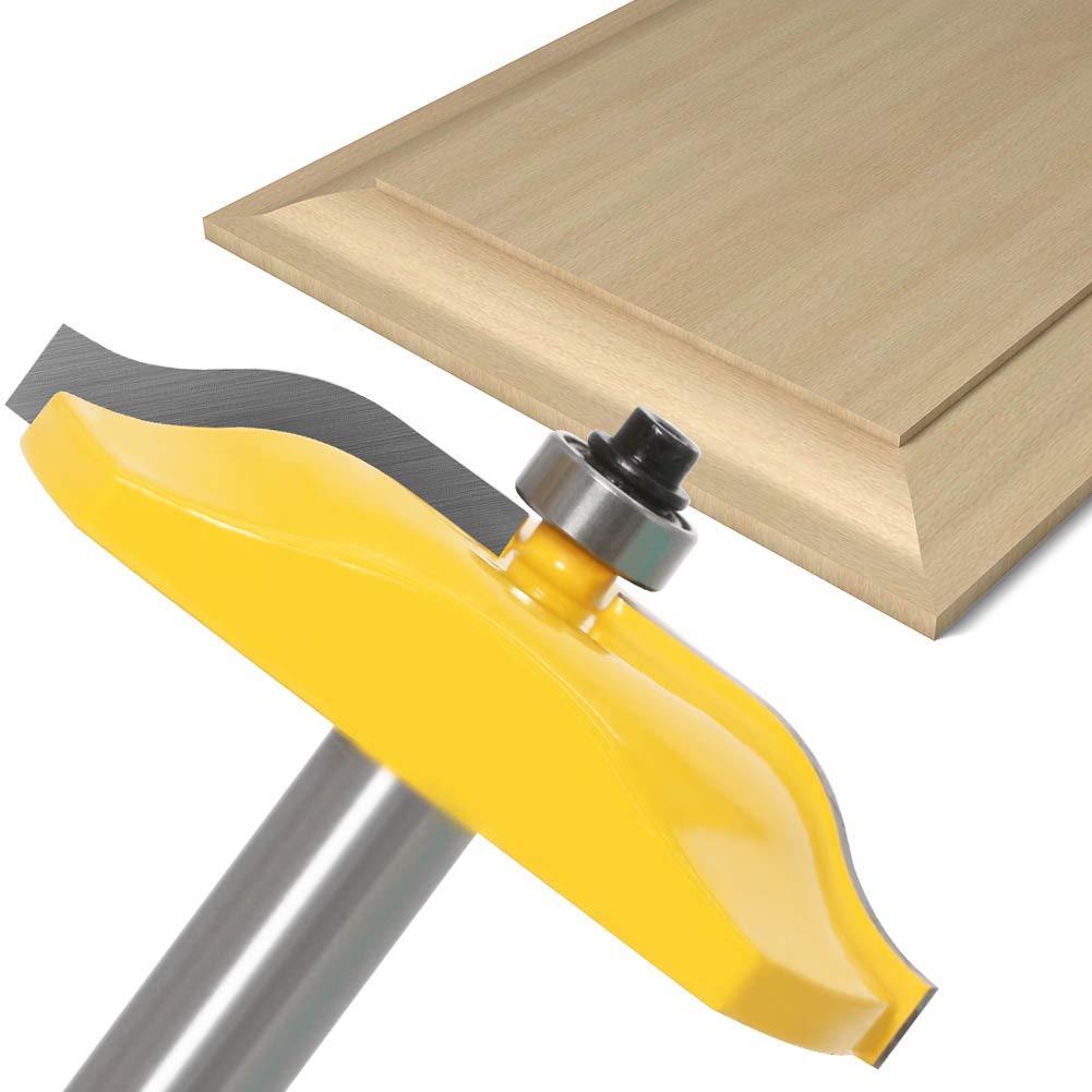Punta per fresatrice a pannello rialzato, gambo da 1/2 pollici, baia da 8,9 cm, in carburo, per la lavorazione del legno, scanalatura e fresatura di porte