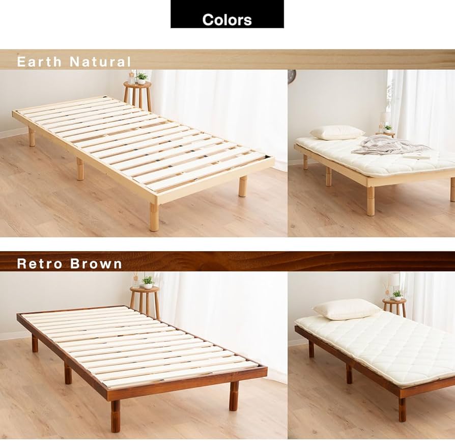 Amazon.com: EMOOR Wood Slatted Low Bed Frame Fuji Twin for Amazon.com: EMOOR Wood Slatted Low Bed Frame Fuji Twin for