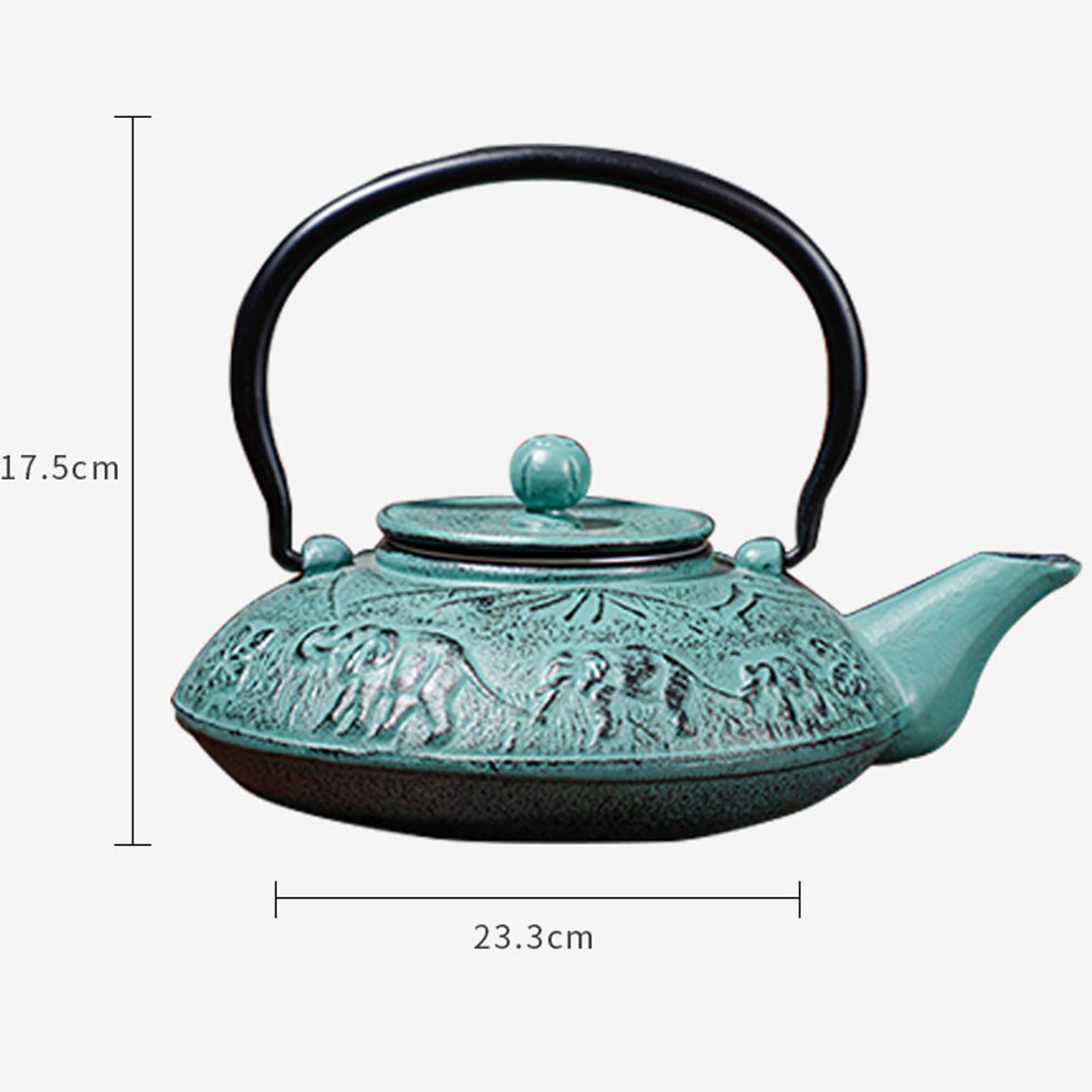 Tetera japonesa de hierro fundido, infusor de acero inoxidable para té de hojas sueltas, construcción duradera, interior esmaltado, 1000 ml