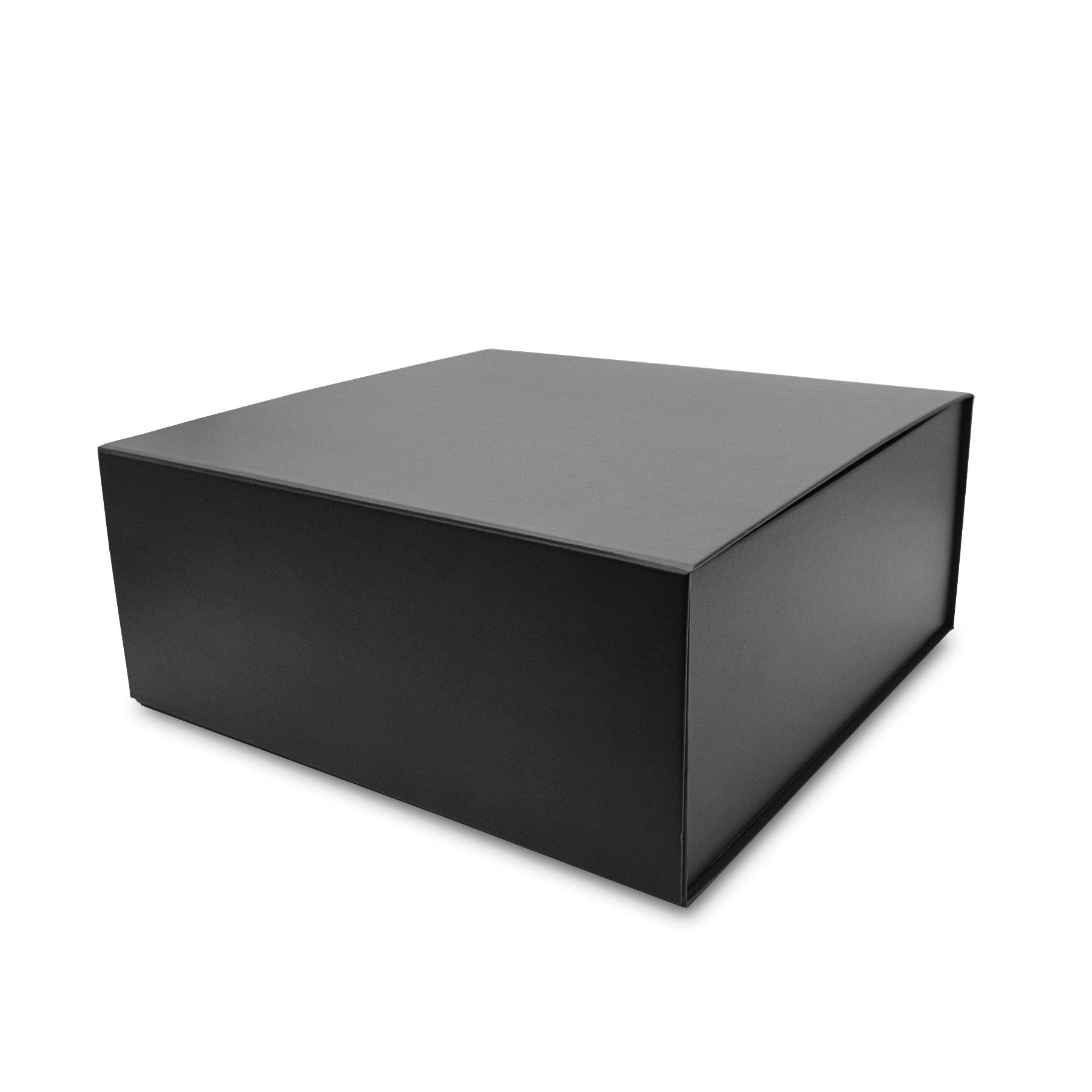Magentic Gift Box - Large Black Collapsible Box with Lid Closure, Luxury Cardboard Packaging for Small Business, Apparel, Retail, Boutiques, Bridesmaid, Birthday Parties, Presentations - 14x14x6