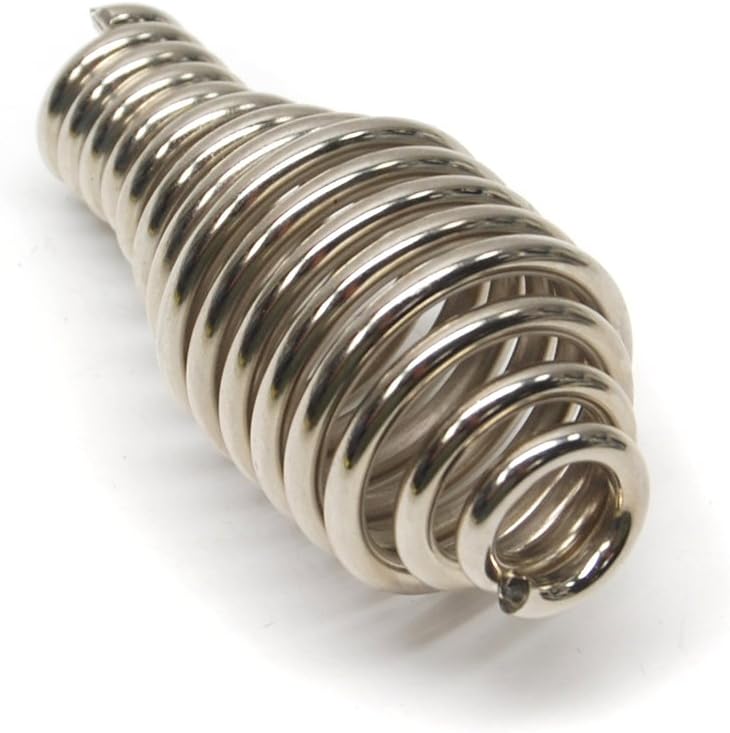 FF Distributors BBQ Heavy Duty Spring Handle One Sided 3-1/2" Tapered, Nickel Plated (Chrome Look) Barbecue Smoker, Grill, Stove, Pit Accessories