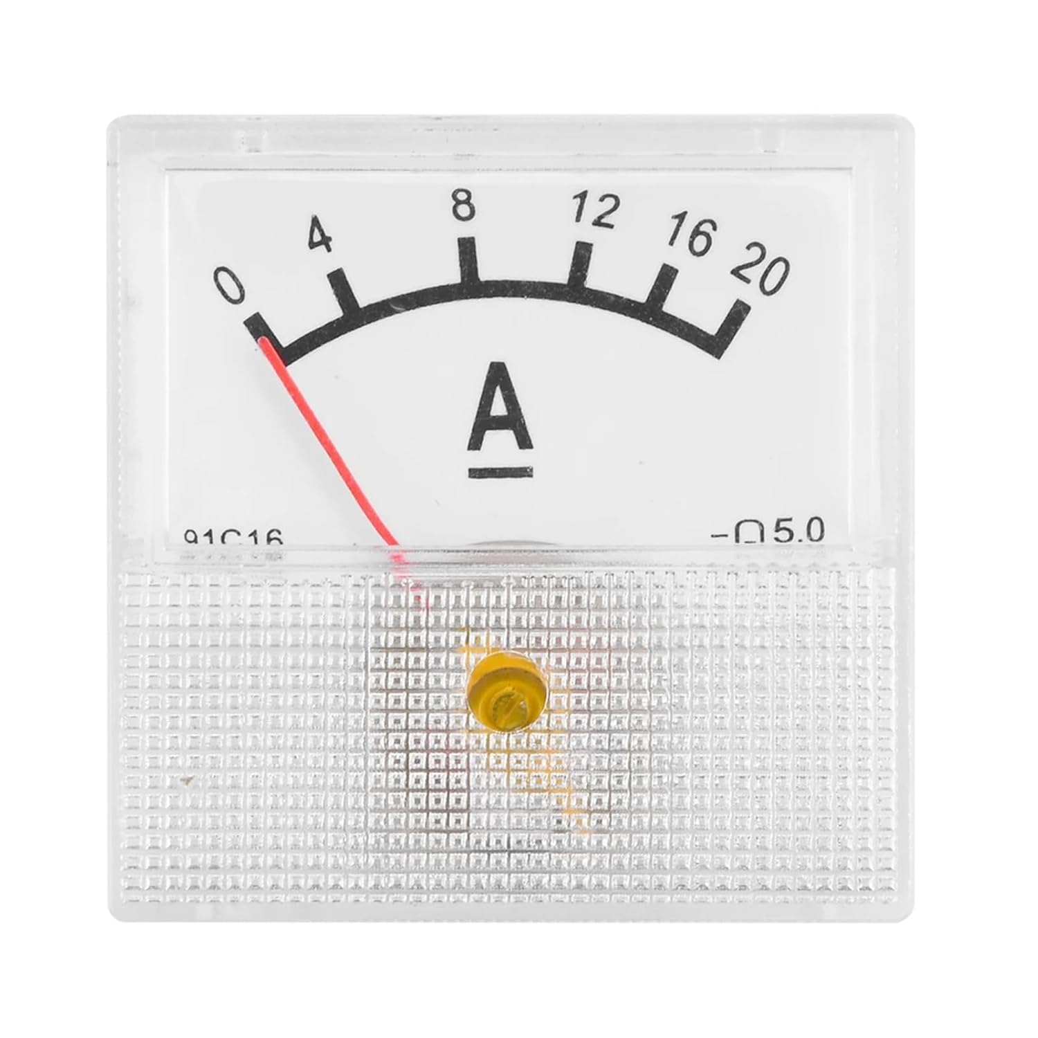 91C16 Ammeter DC Analog 10A 20A 30A 50A Panel Mechanical Pointer Type Amper Meter Current Meter Current Measuring Instrument(20A)