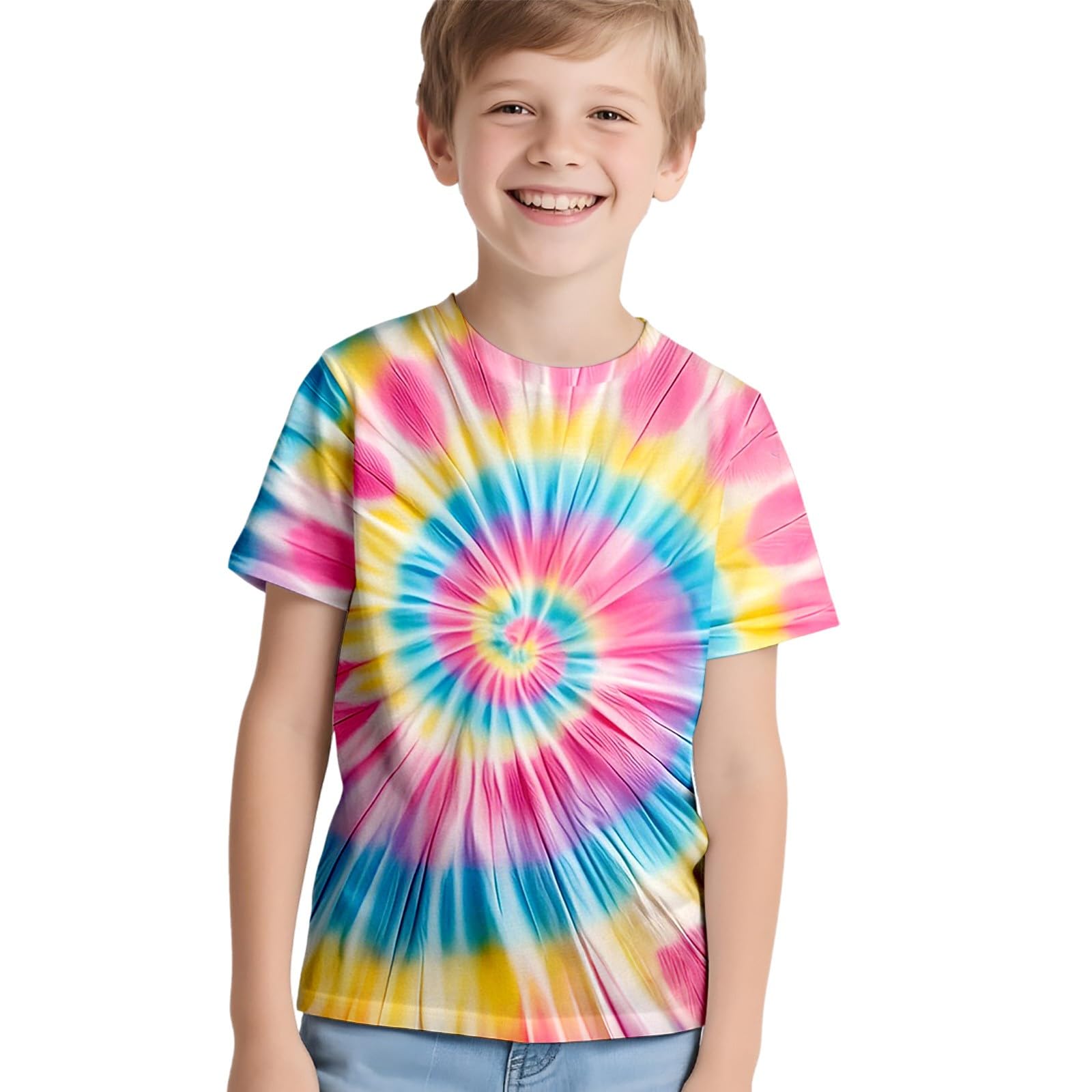 Camisetas de manga larga neón para niños y niñas talla 6-16 años