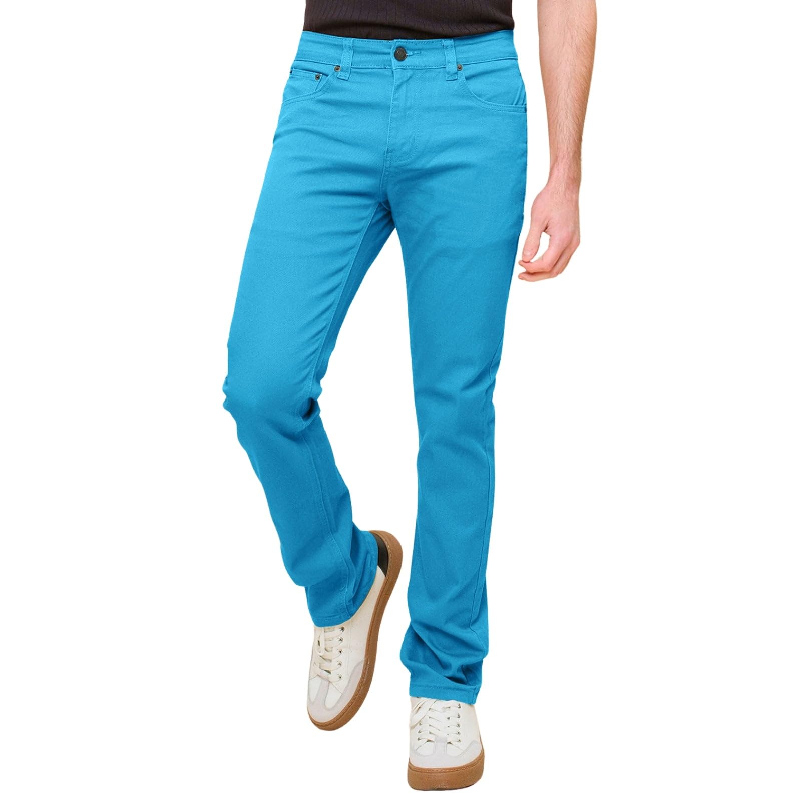 VICTORIOUS Men's Slim Fit Colored Jeans