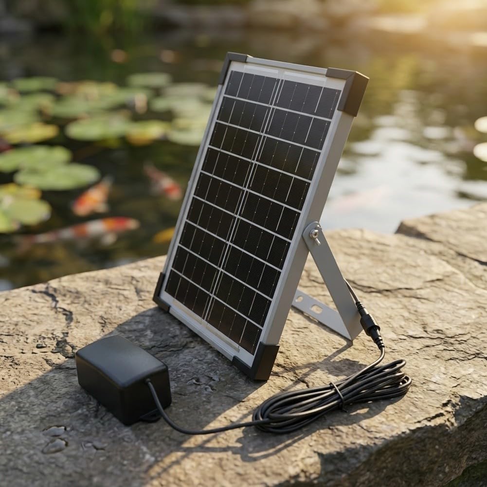 Solar-Teich-Sauerstoffgeber, 5 W, Luftpumpe für Aquarien, Wasserspiel im Freien, mit gleichmäßiger Verteilung und ohne Verkabelung