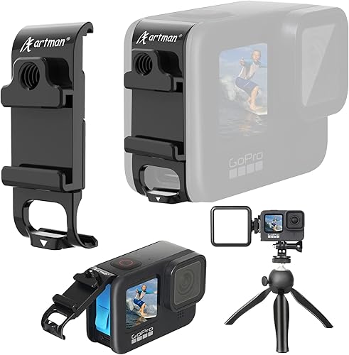 Miniatura 3 de Artman - Batería de enduro con cargador para GoPro Hero 12 11 10 9 Negro y Artman Hero 1211109 Cubierta de batería para GoPro Hero 1211109 Negro